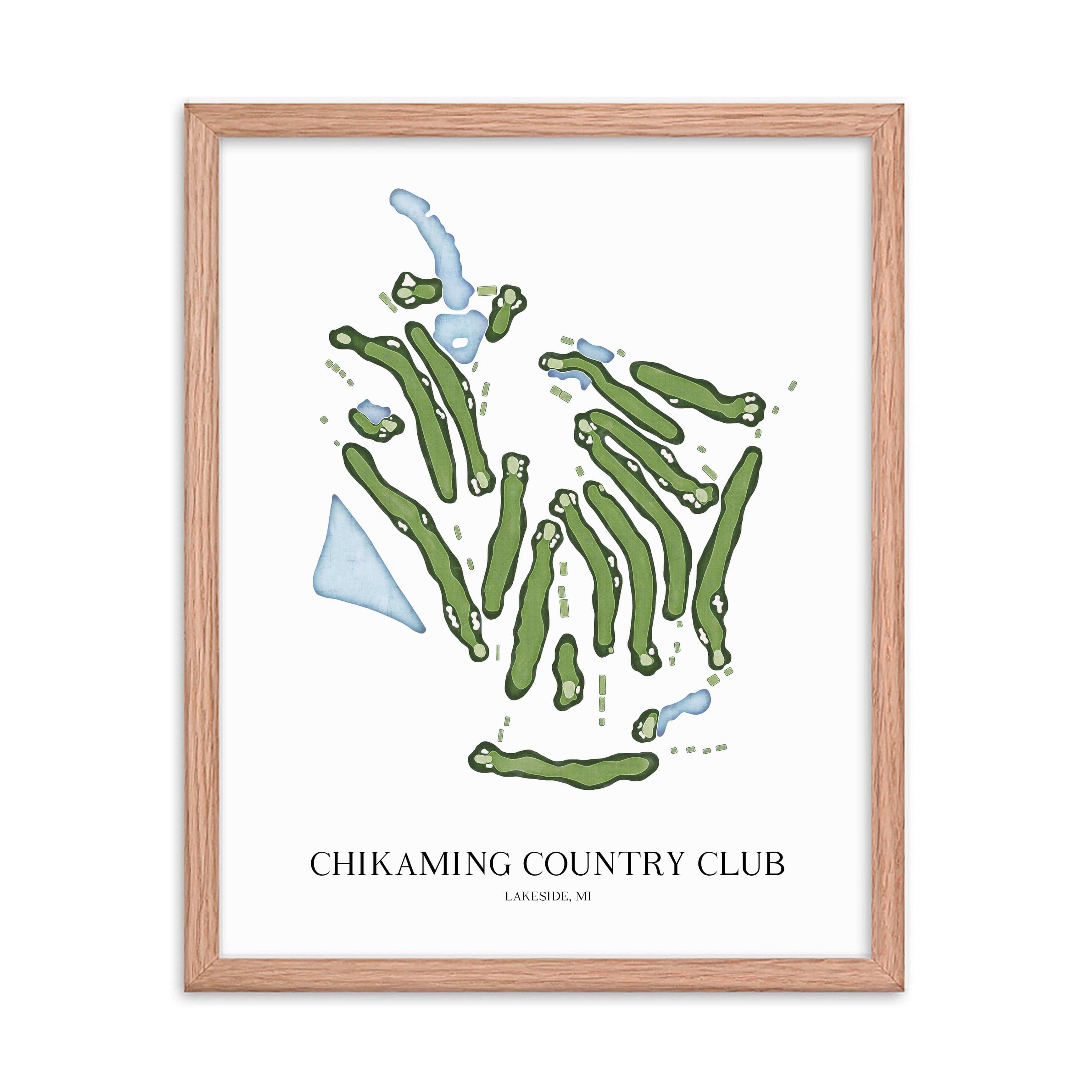 The 19th Hole Golf Shop - Golf Course Prints - Chikaming Country Club Golf Course Map Golf Map