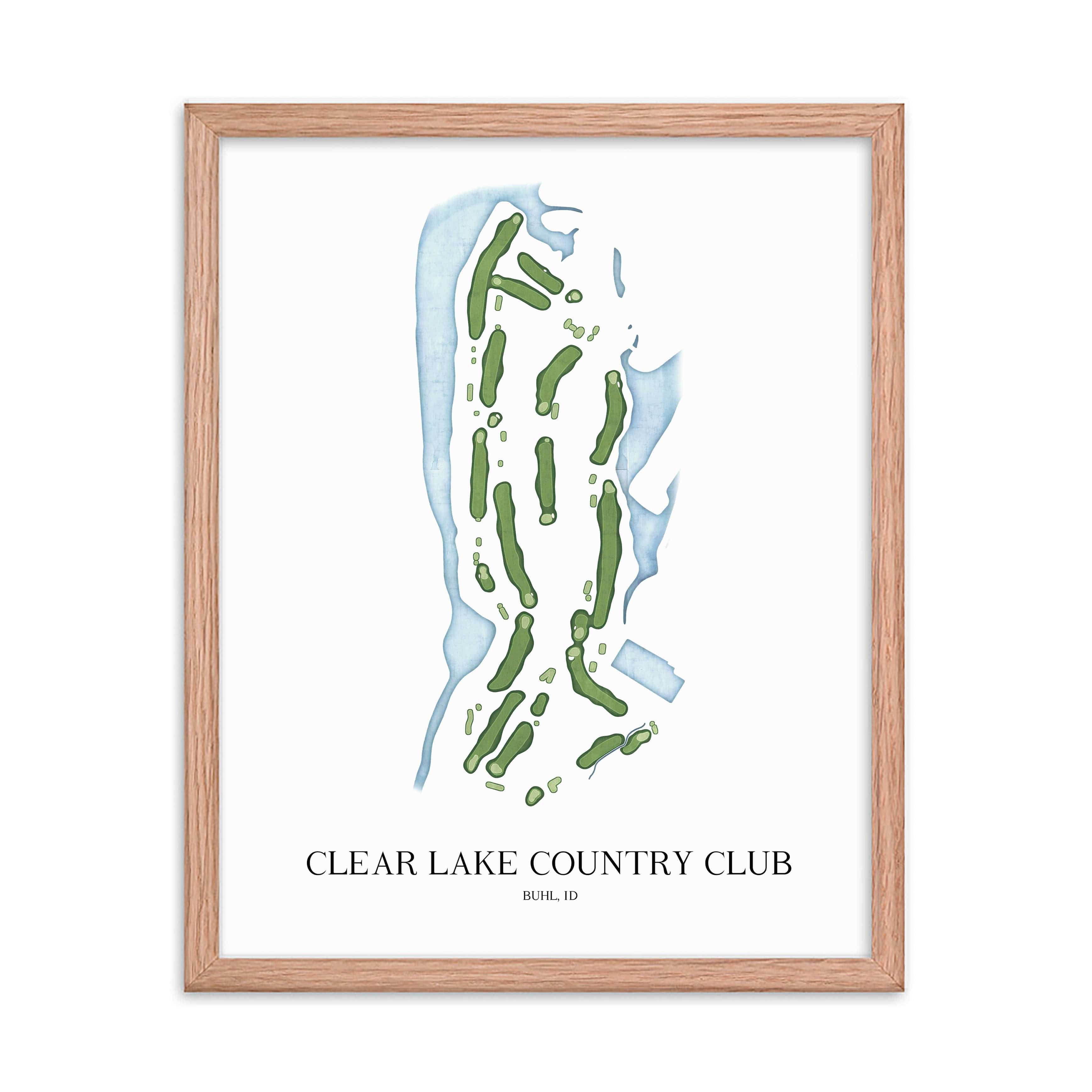 The 19th Hole Golf Shop - Golf Course Prints - Clear Lake Country Club Golf Course Map Golf Map