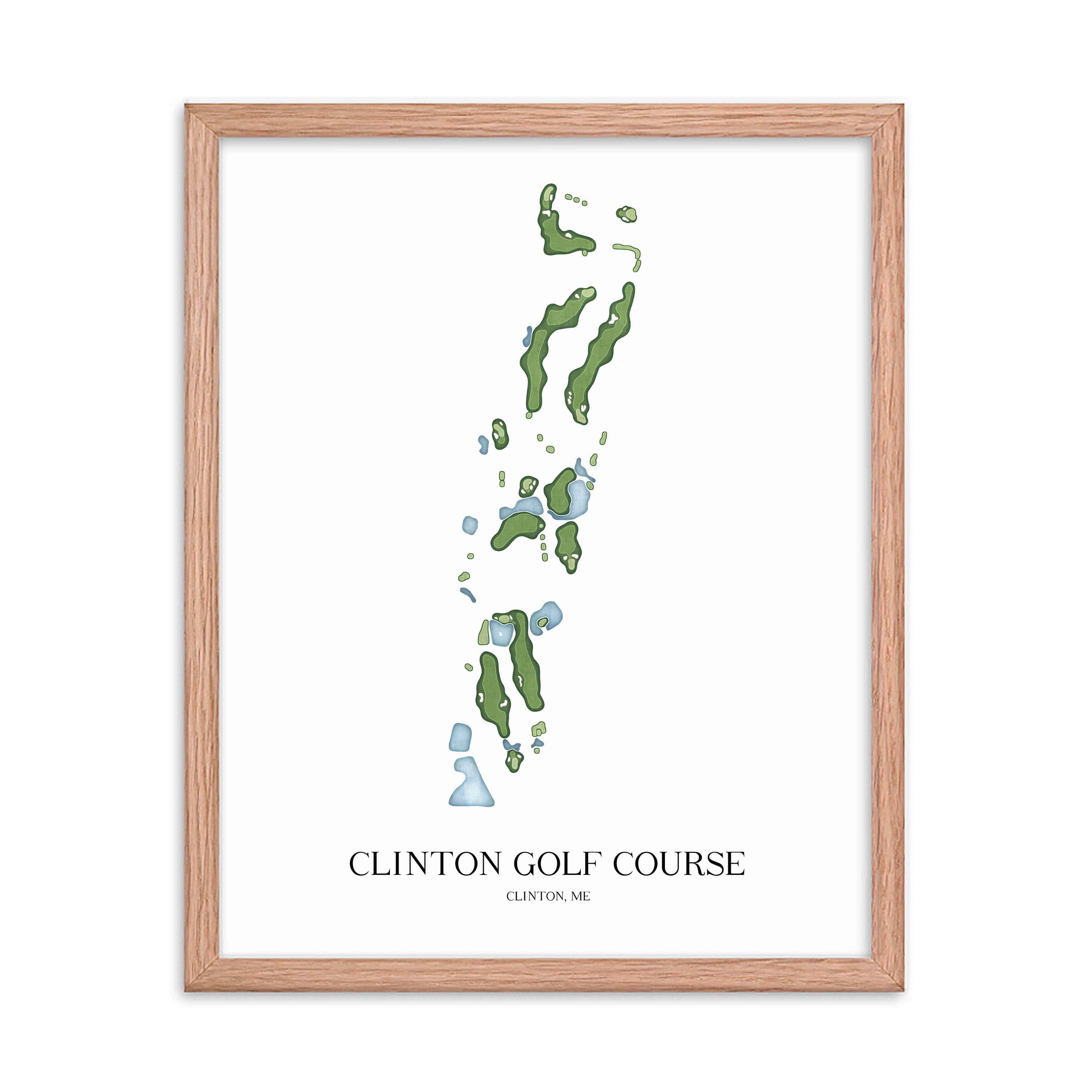 The 19th Hole Golf Shop - Golf Course Prints - Clinton Golf Course Golf Course Map Golf Map