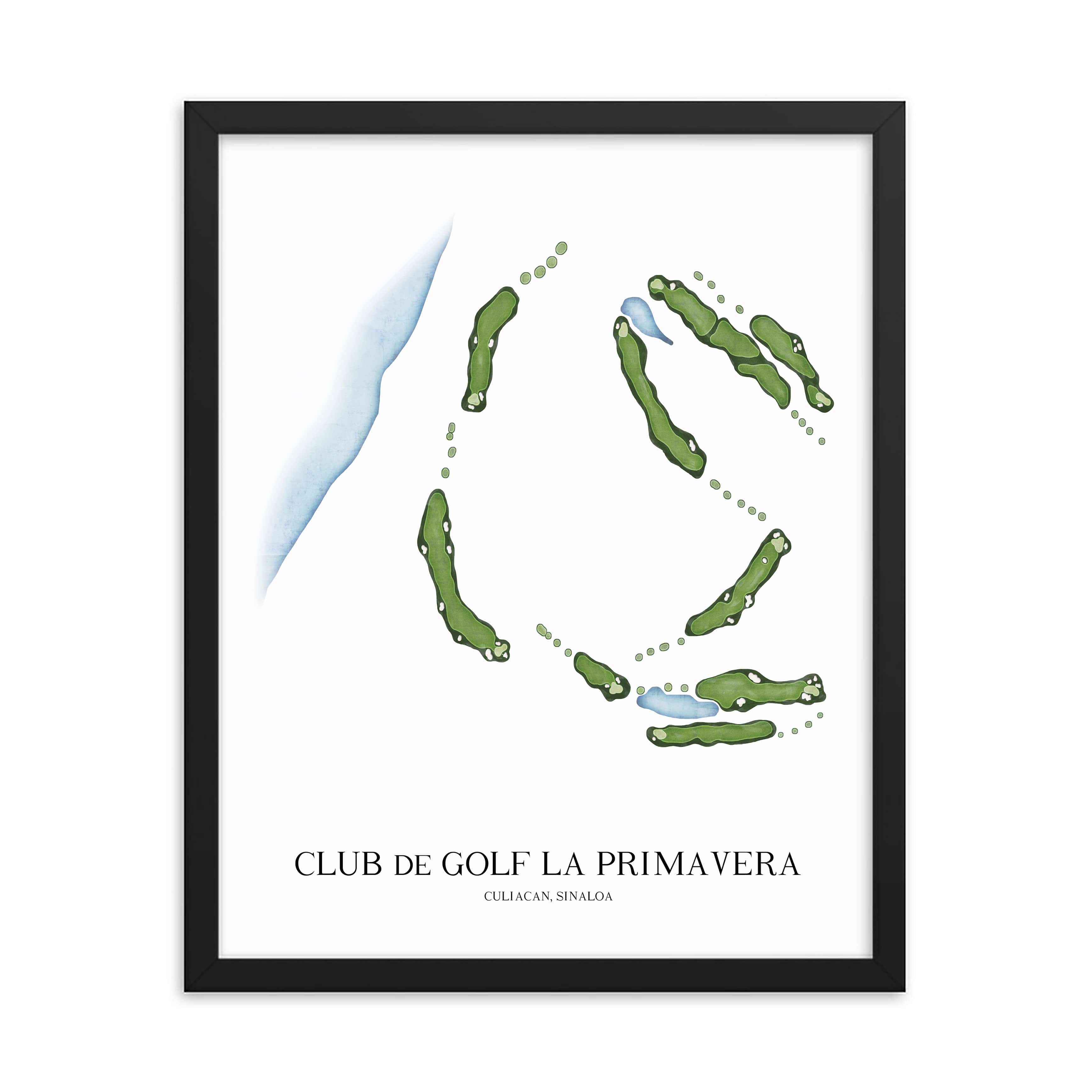 The 19th Hole Golf Shop - Golf Course Prints - Club de Golf La Primavera Golf Course Map Golf Map