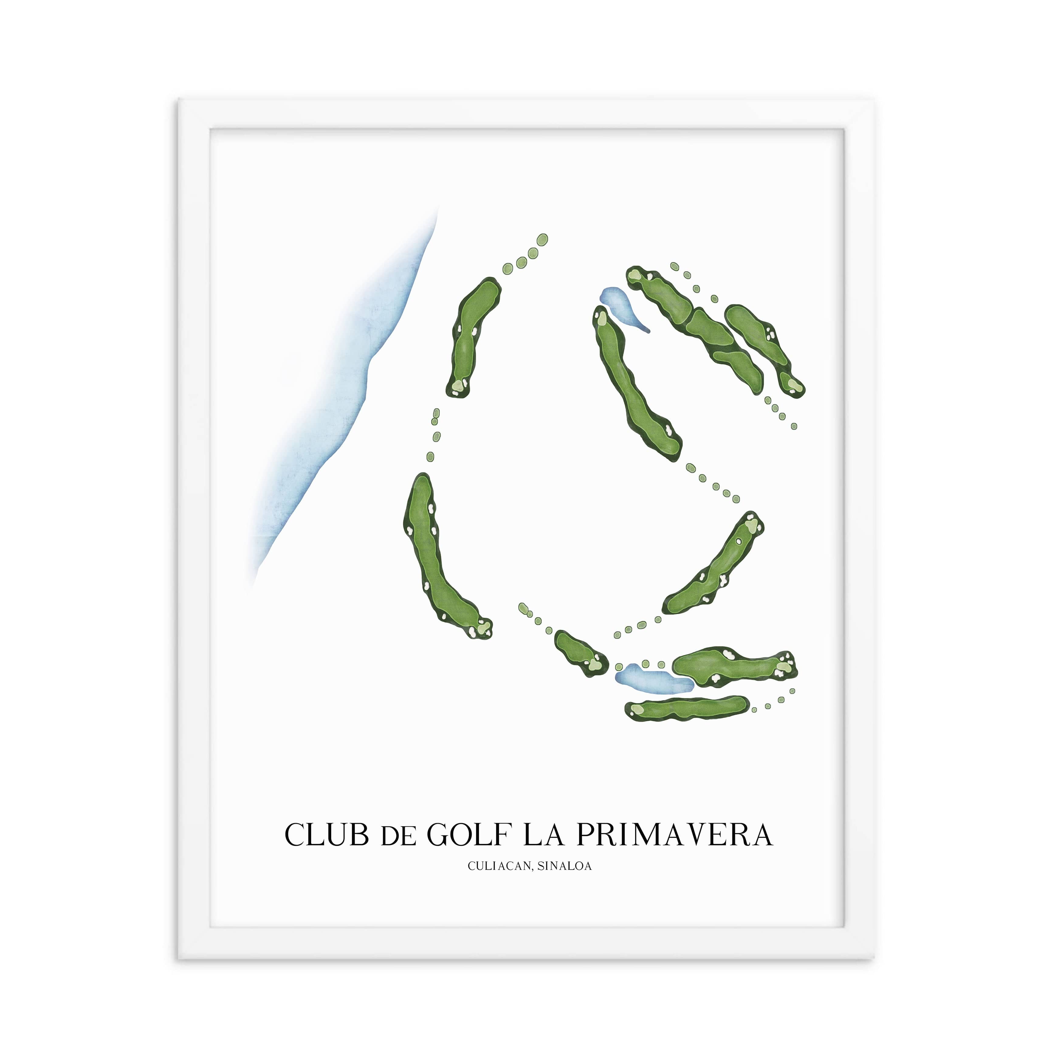The 19th Hole Golf Shop - Golf Course Prints - Club de Golf La Primavera Golf Course Map Golf Map