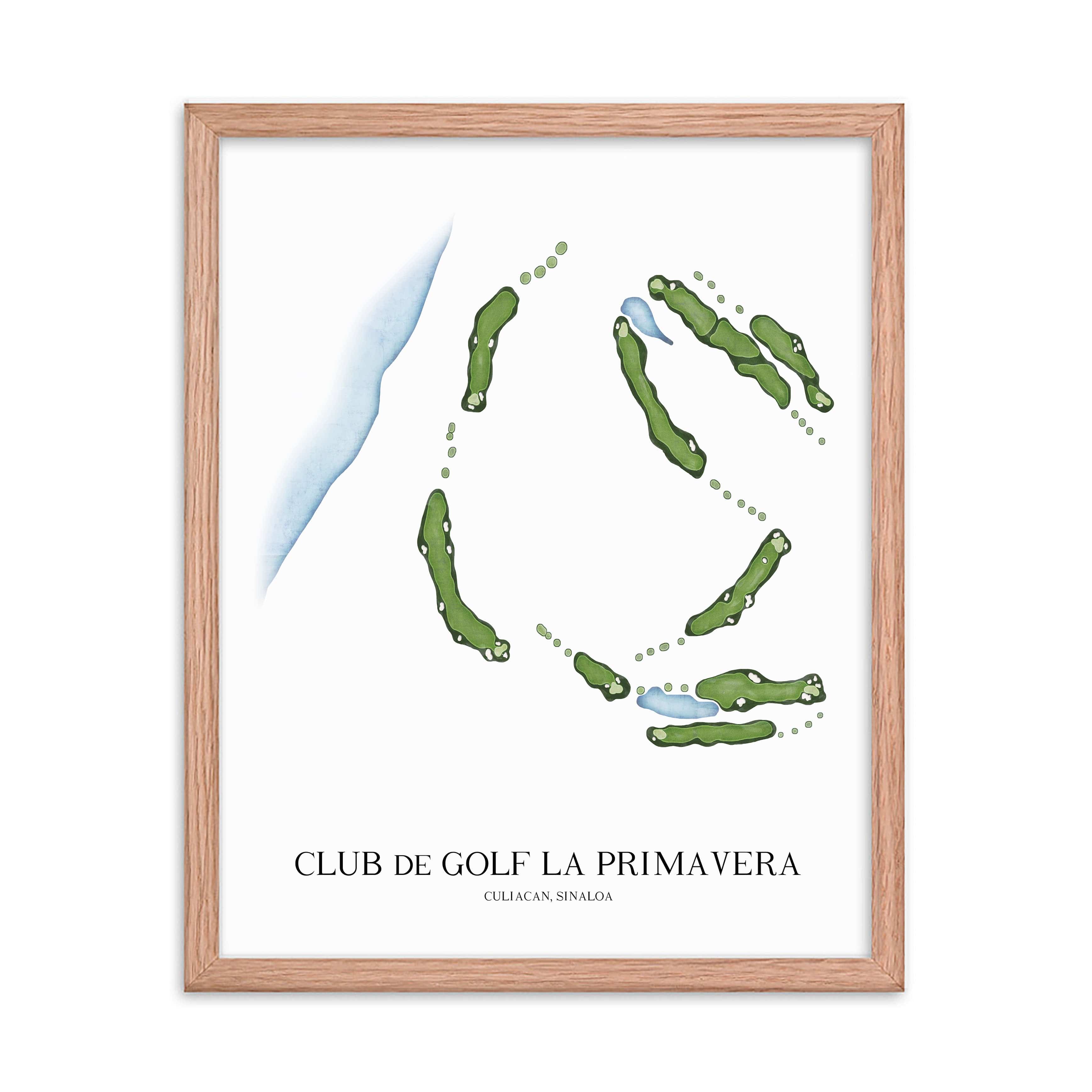 The 19th Hole Golf Shop - Golf Course Prints - Club de Golf La Primavera Golf Course Map Golf Map