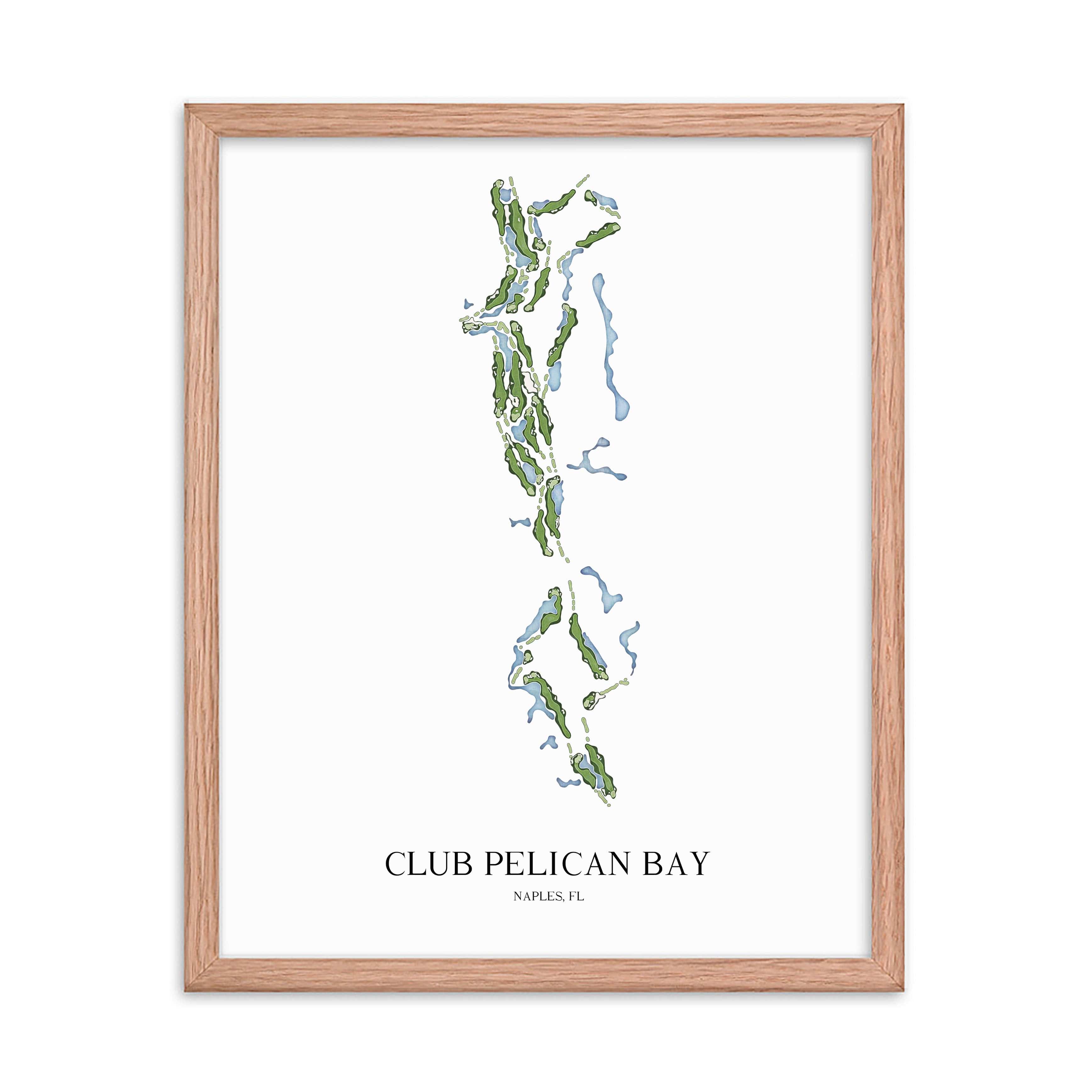 The 19th Hole Golf Shop - Golf Course Prints - Club Pelican Bay Golf Course Map Golf Map
