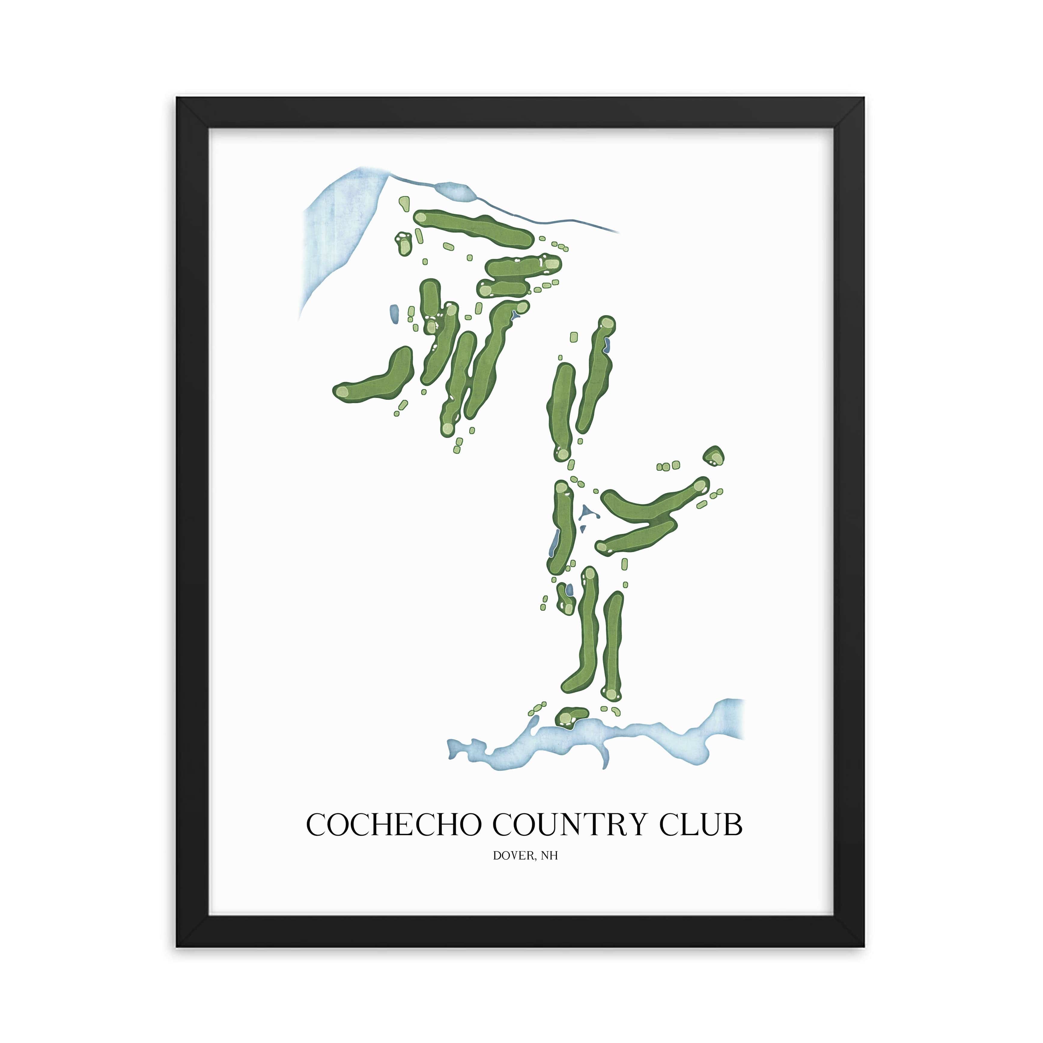 The 19th Hole Golf Shop - Golf Course Prints - Cochecho Country Club Golf Course Map Golf Map