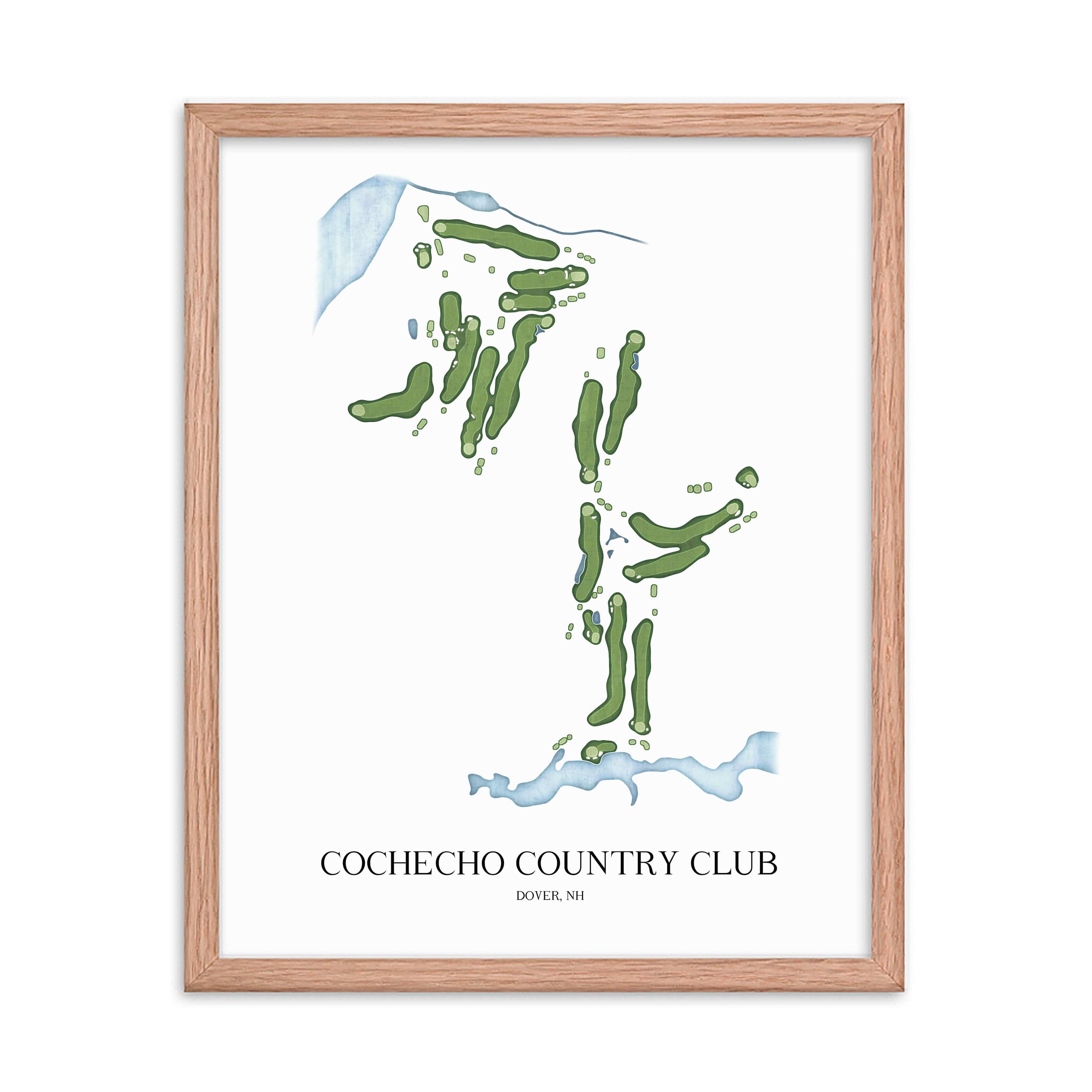 The 19th Hole Golf Shop - Golf Course Prints - Cochecho Country Club Golf Course Map Golf Map