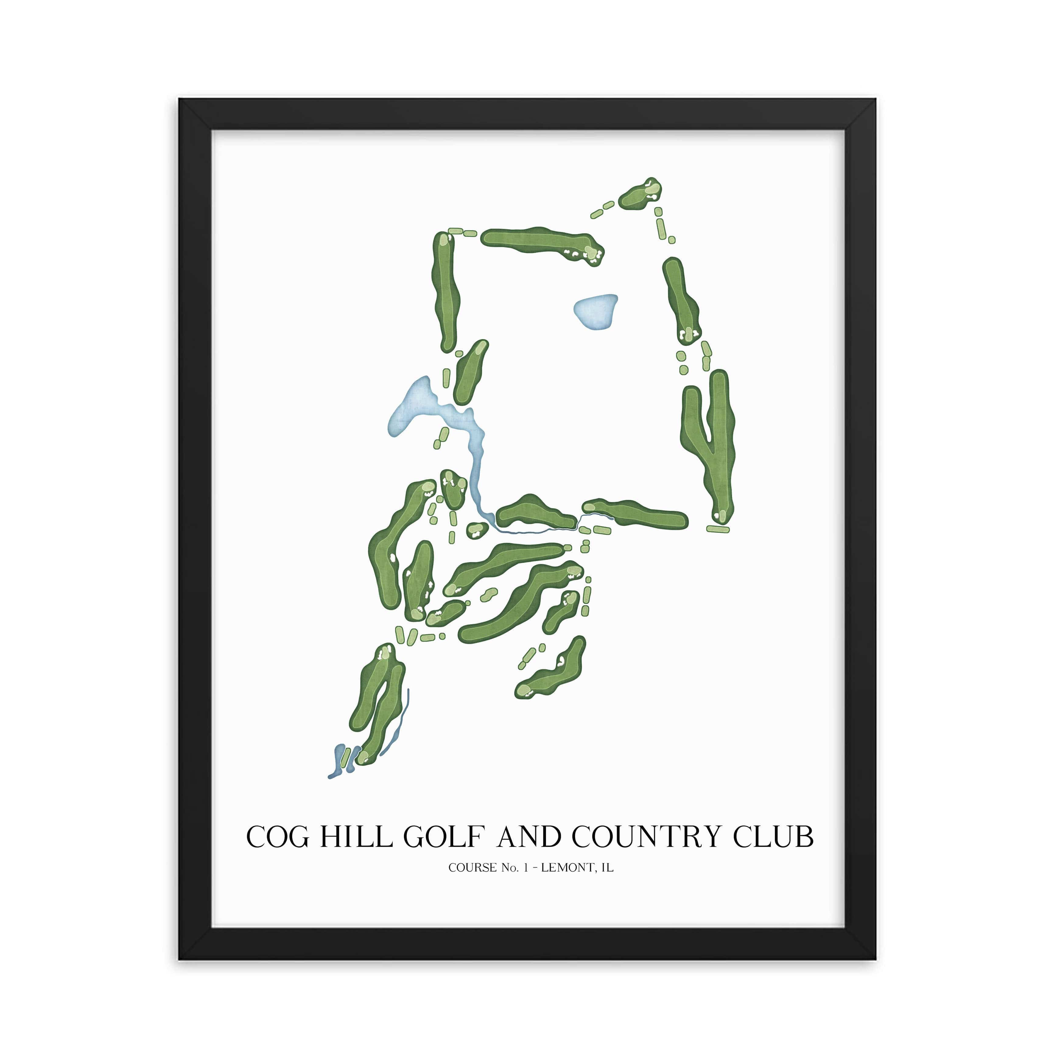 The 19th Hole Golf Shop - Golf Course Prints - Cog Hill Golf and Country Club Golf Course Map Golf Map