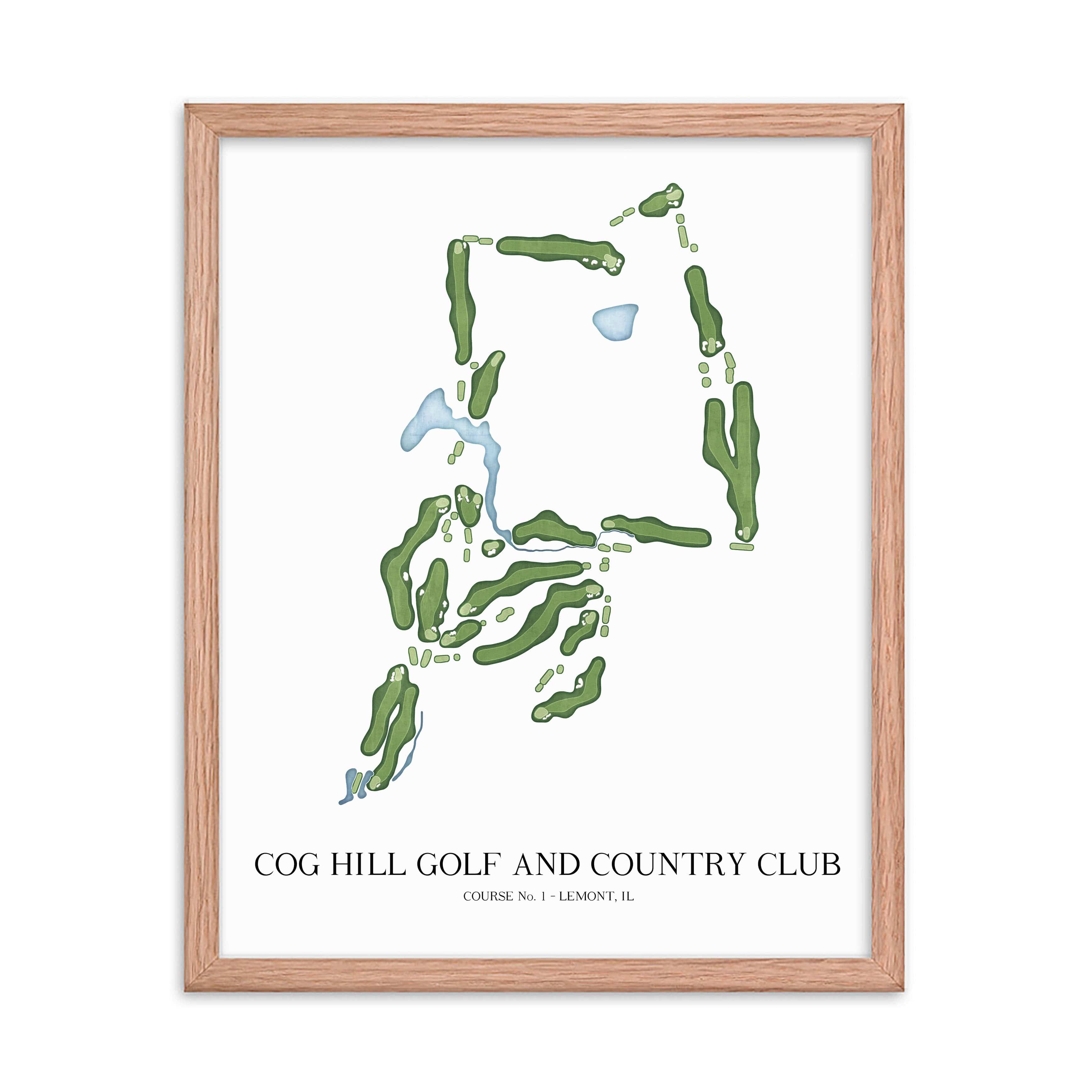 The 19th Hole Golf Shop - Golf Course Prints - Cog Hill Golf and Country Club Golf Course Map Golf Map