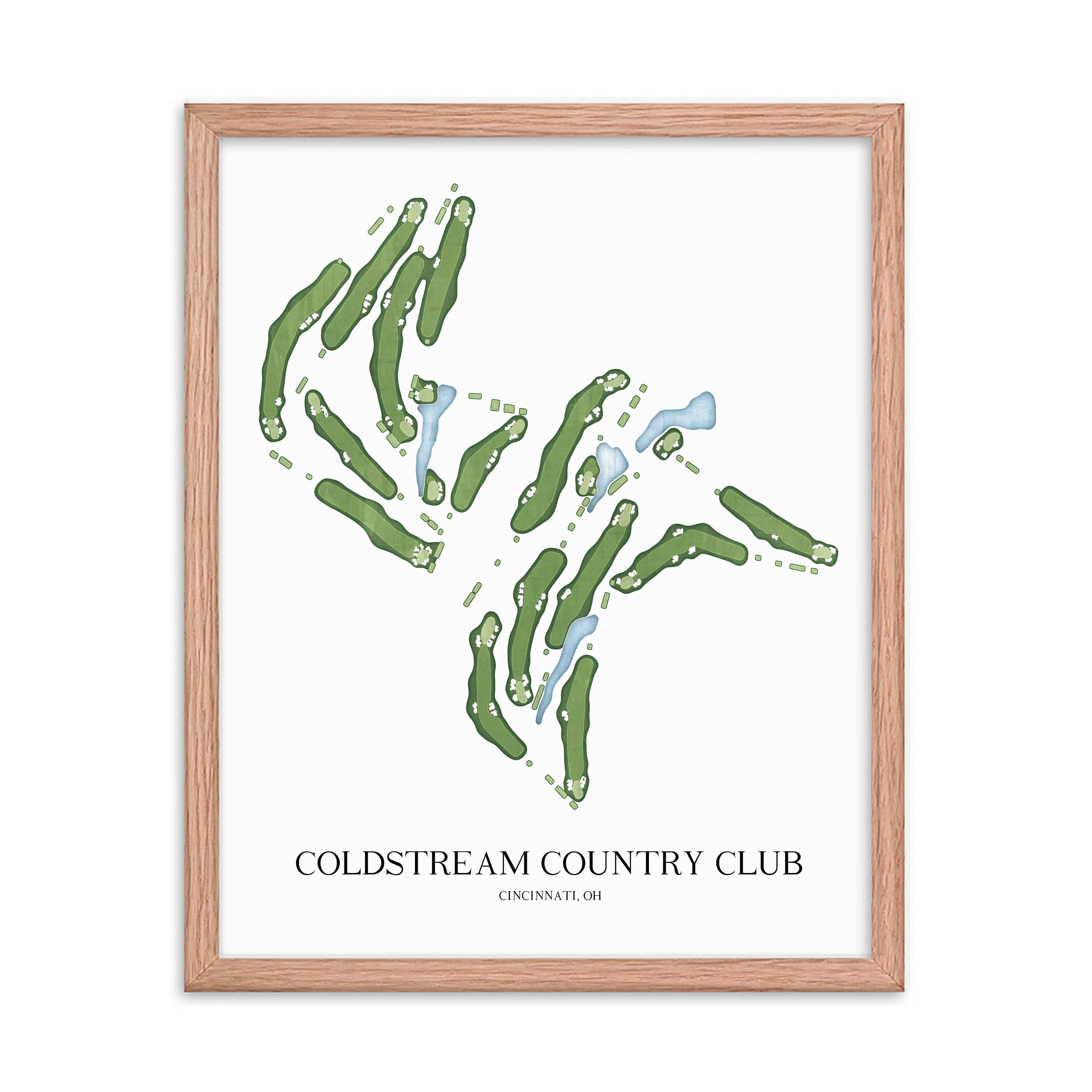 The 19th Hole Golf Shop - Golf Course Prints - Coldstream Country Club Golf Course Map Golf Map