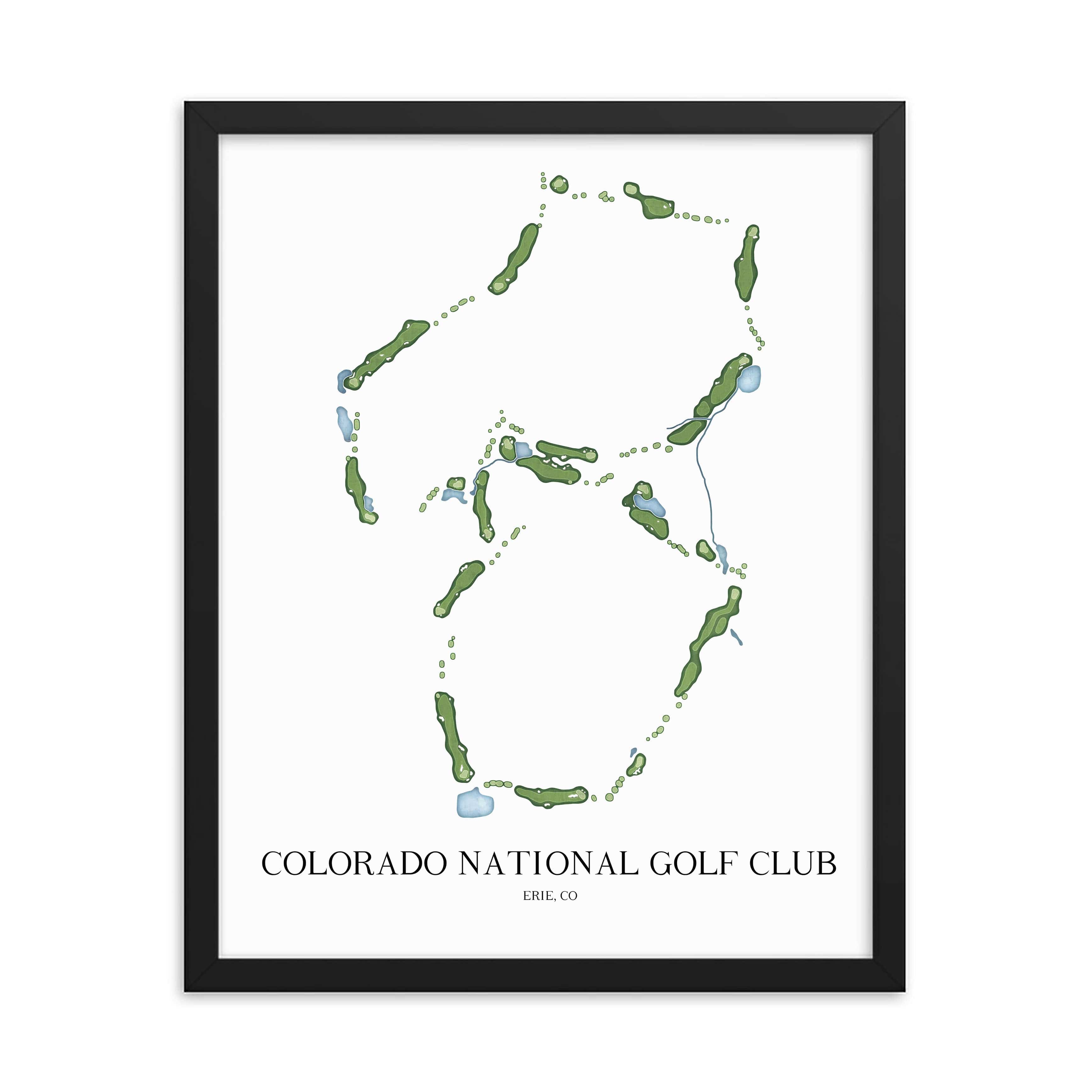 The 19th Hole Golf Shop - Golf Course Prints - Colorado National Golf Club Golf Course Map Golf Map