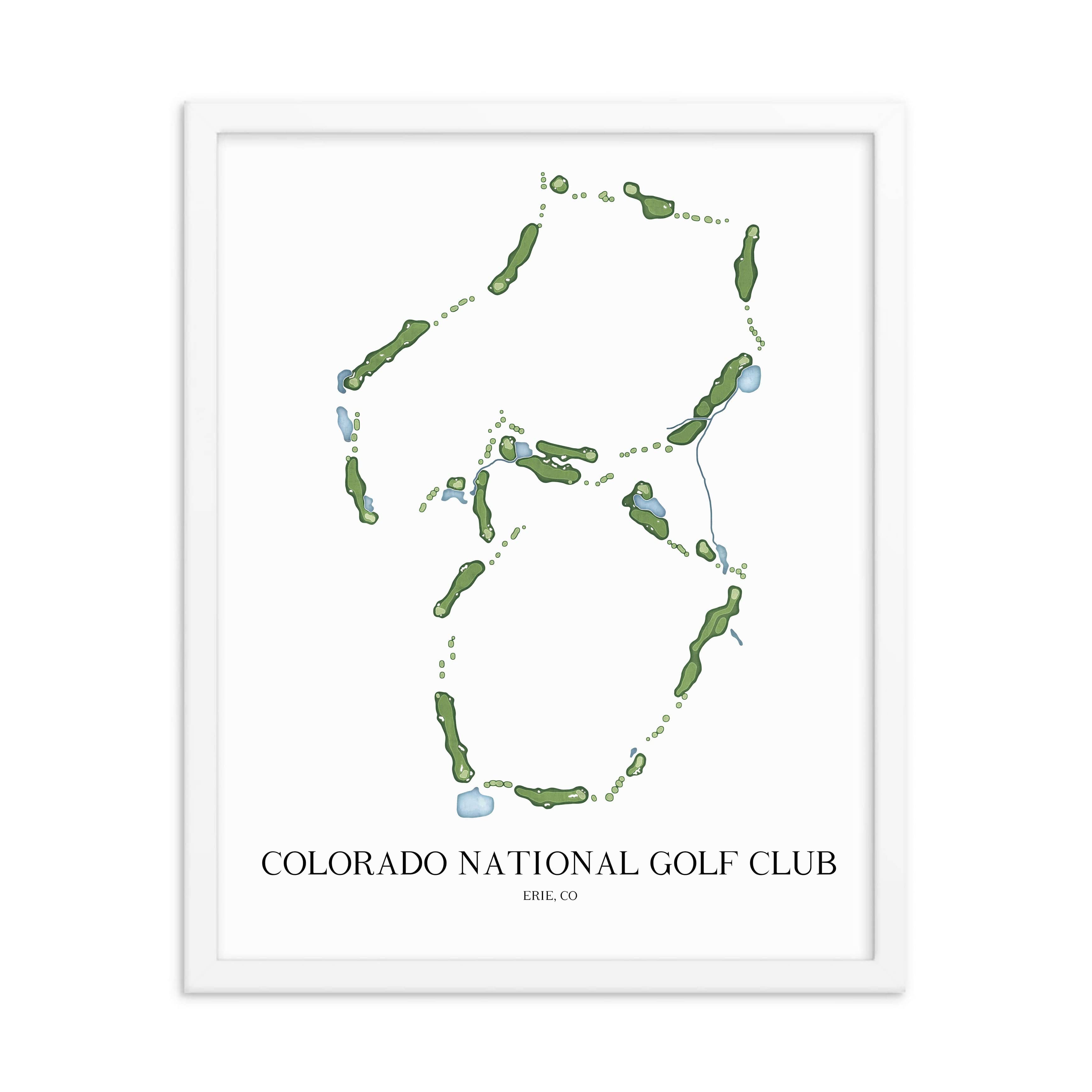 The 19th Hole Golf Shop - Golf Course Prints - Colorado National Golf Club Golf Course Map Golf Map