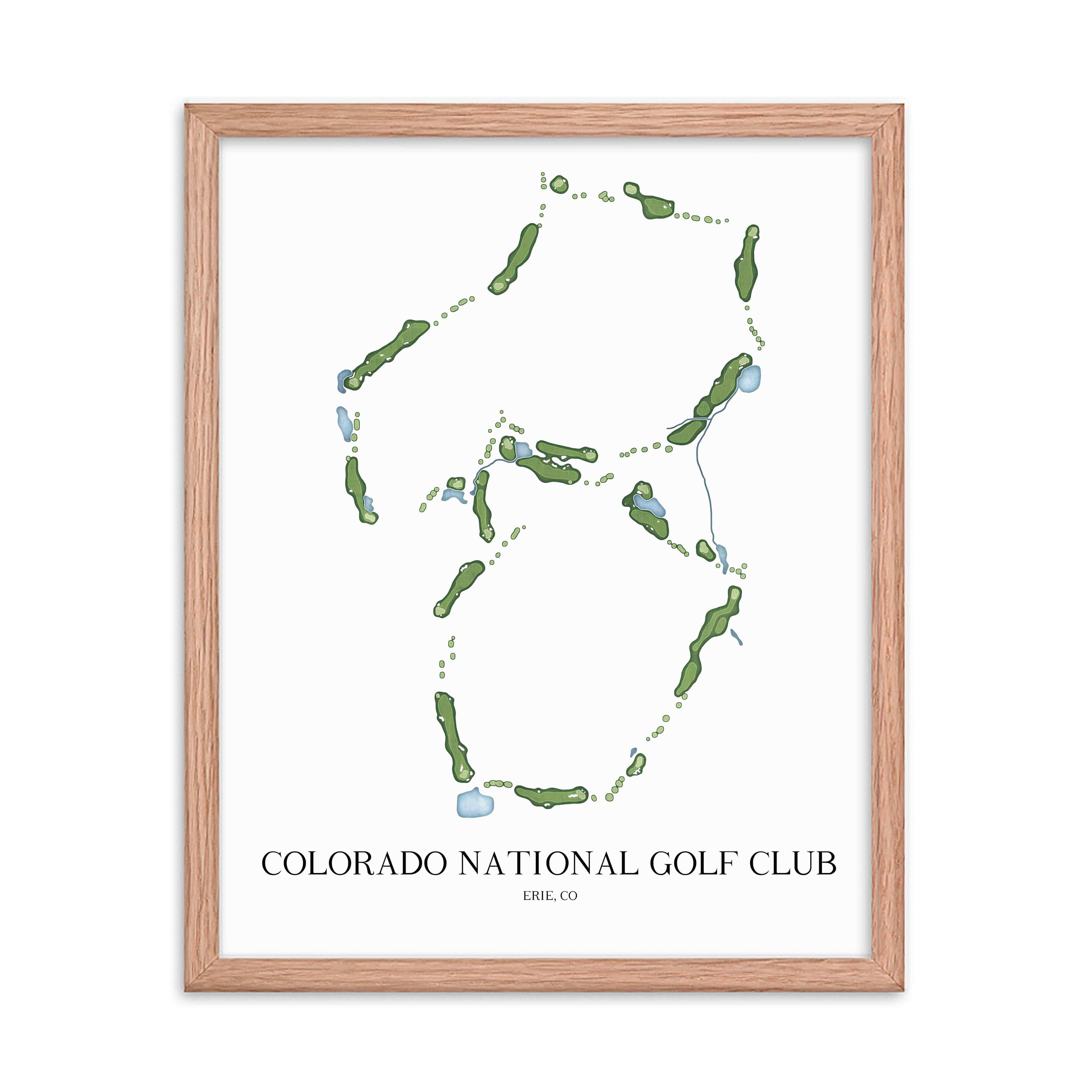 The 19th Hole Golf Shop - Golf Course Prints - Colorado National Golf Club Golf Course Map Golf Map