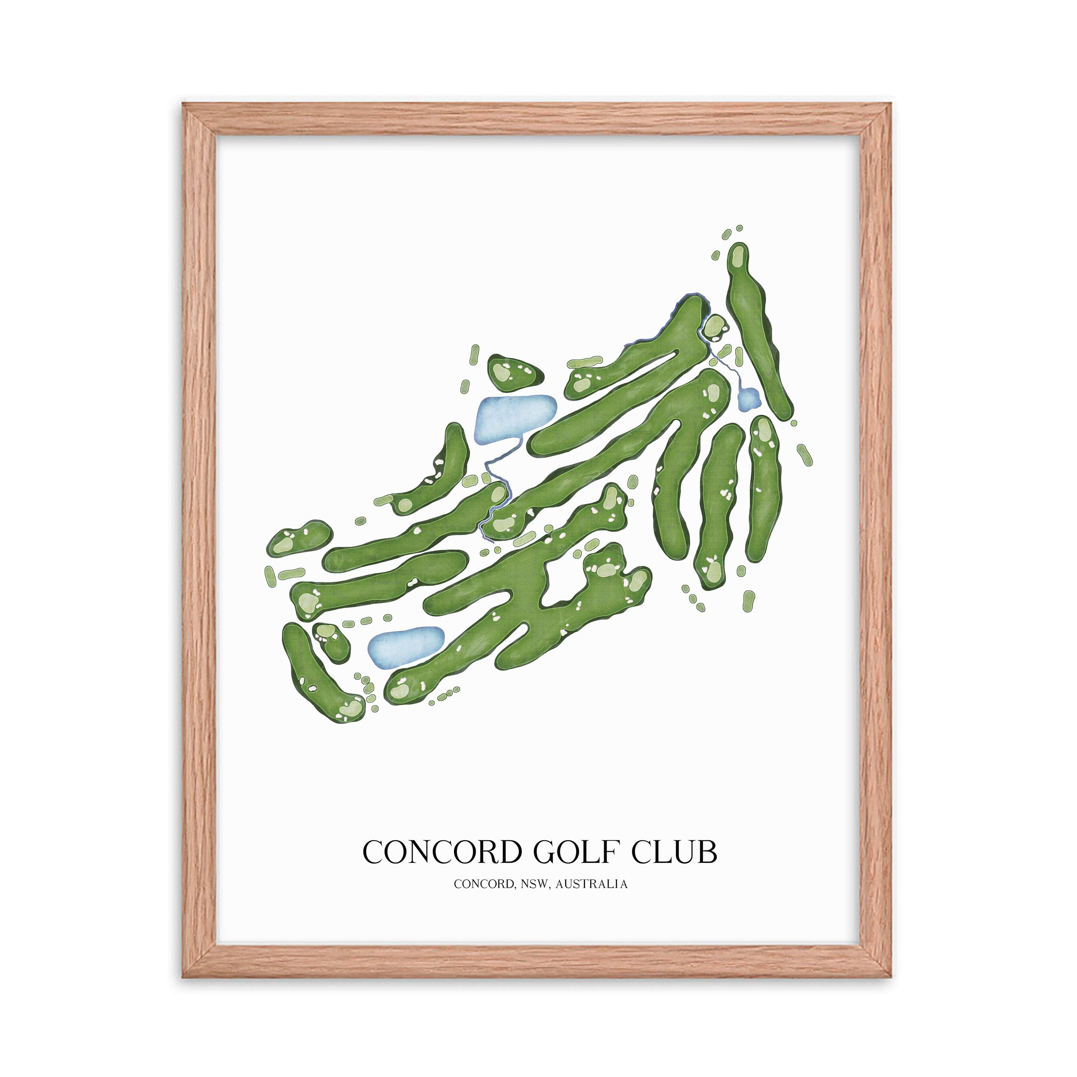 The 19th Hole Golf Shop - Golf Course Prints - Concord Golf Club Golf Course Map Golf Map