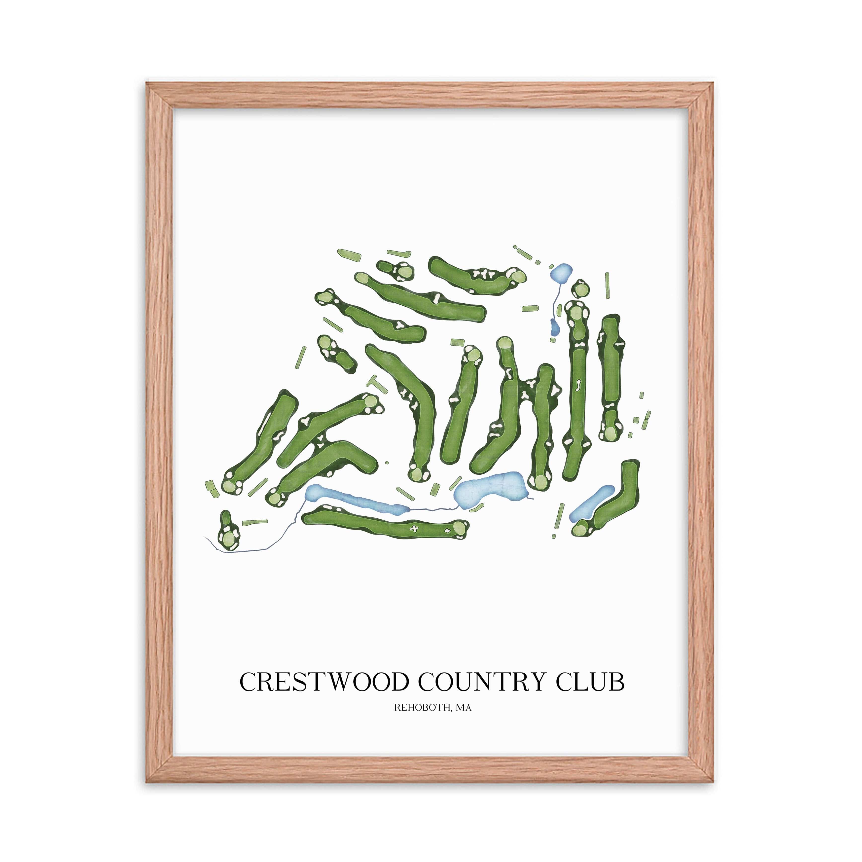 The 19th Hole Golf Shop - Golf Course Prints - Crestwood Country Club Golf Course Map Golf Map