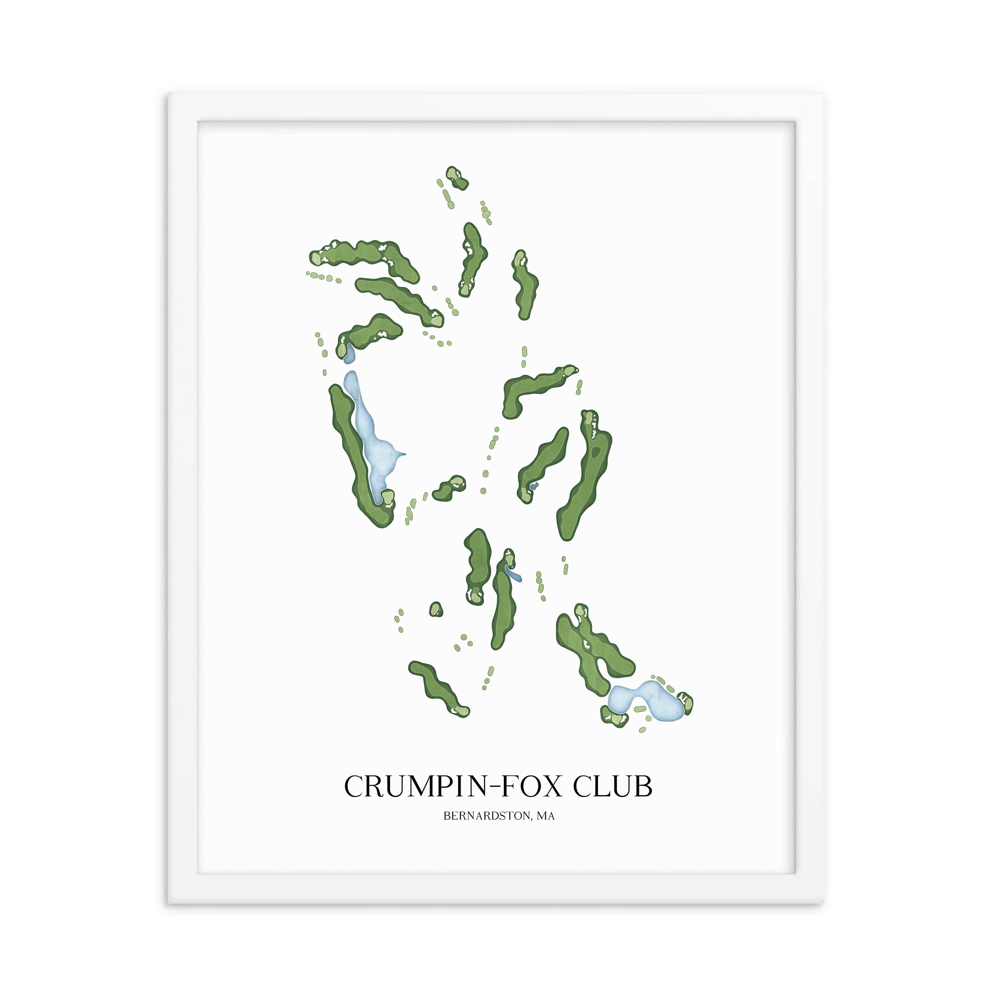 The 19th Hole Golf Shop - Golf Course Prints - Crumpin-Fox Club Golf Course Map Golf Map