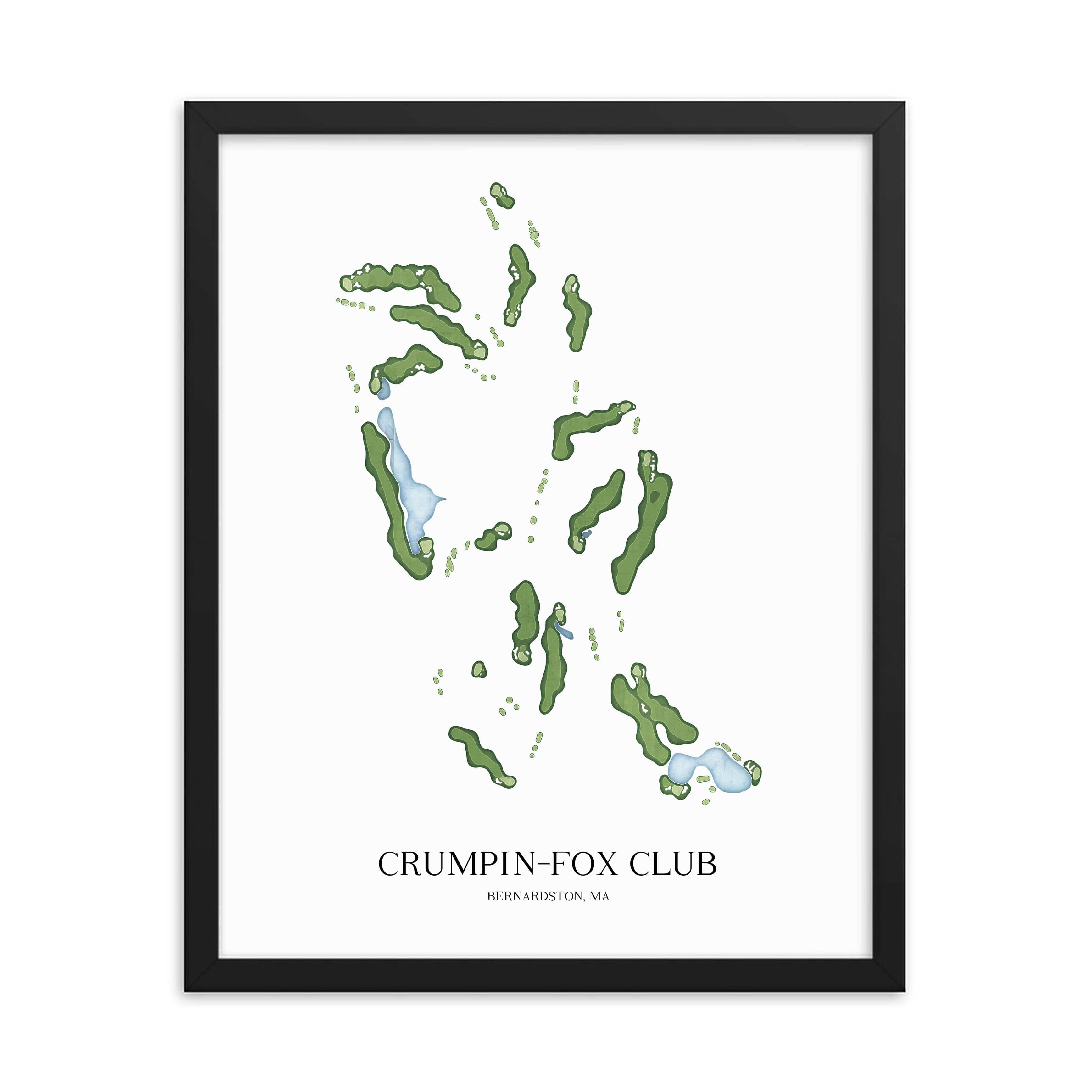 The 19th Hole Golf Shop - Golf Course Prints - Crumpin-Fox Club Golf Course Map Golf Map