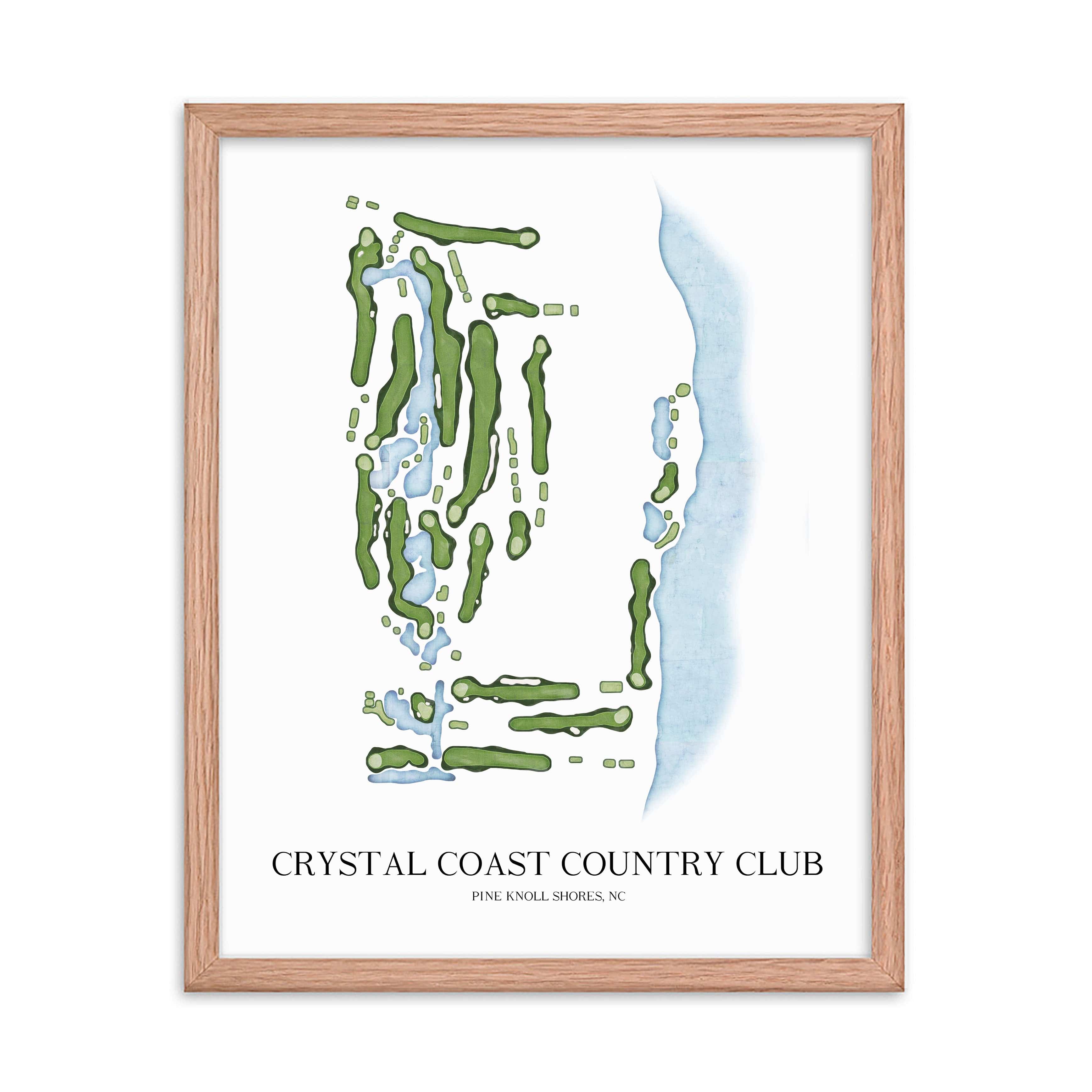 The 19th Hole Golf Shop - Golf Course Prints - Crystal Coast Country Club Golf Course Map Golf Map