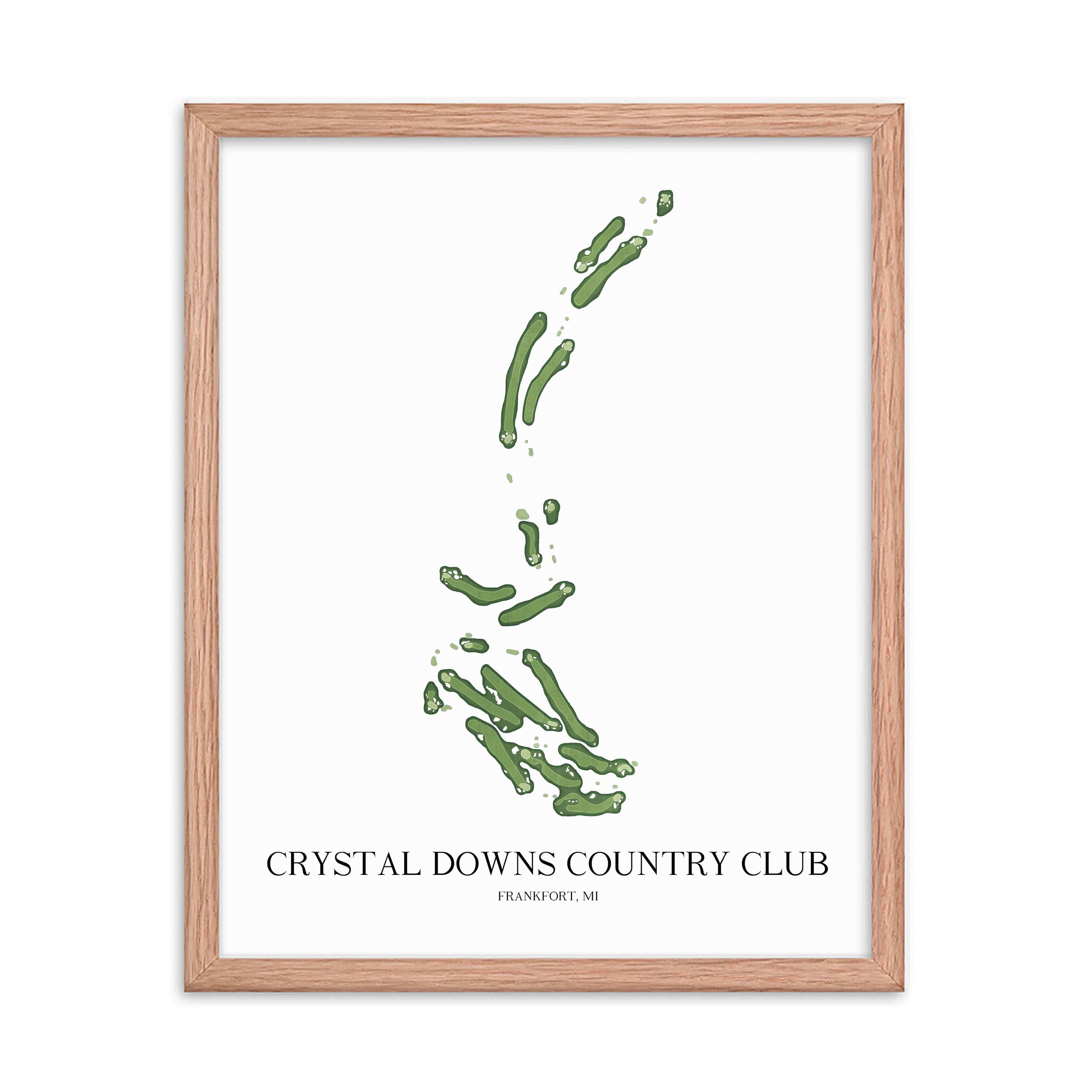 The 19th Hole Golf Shop - Golf Course Prints - Crystal Downs Country Club Golf Course Map Golf Map