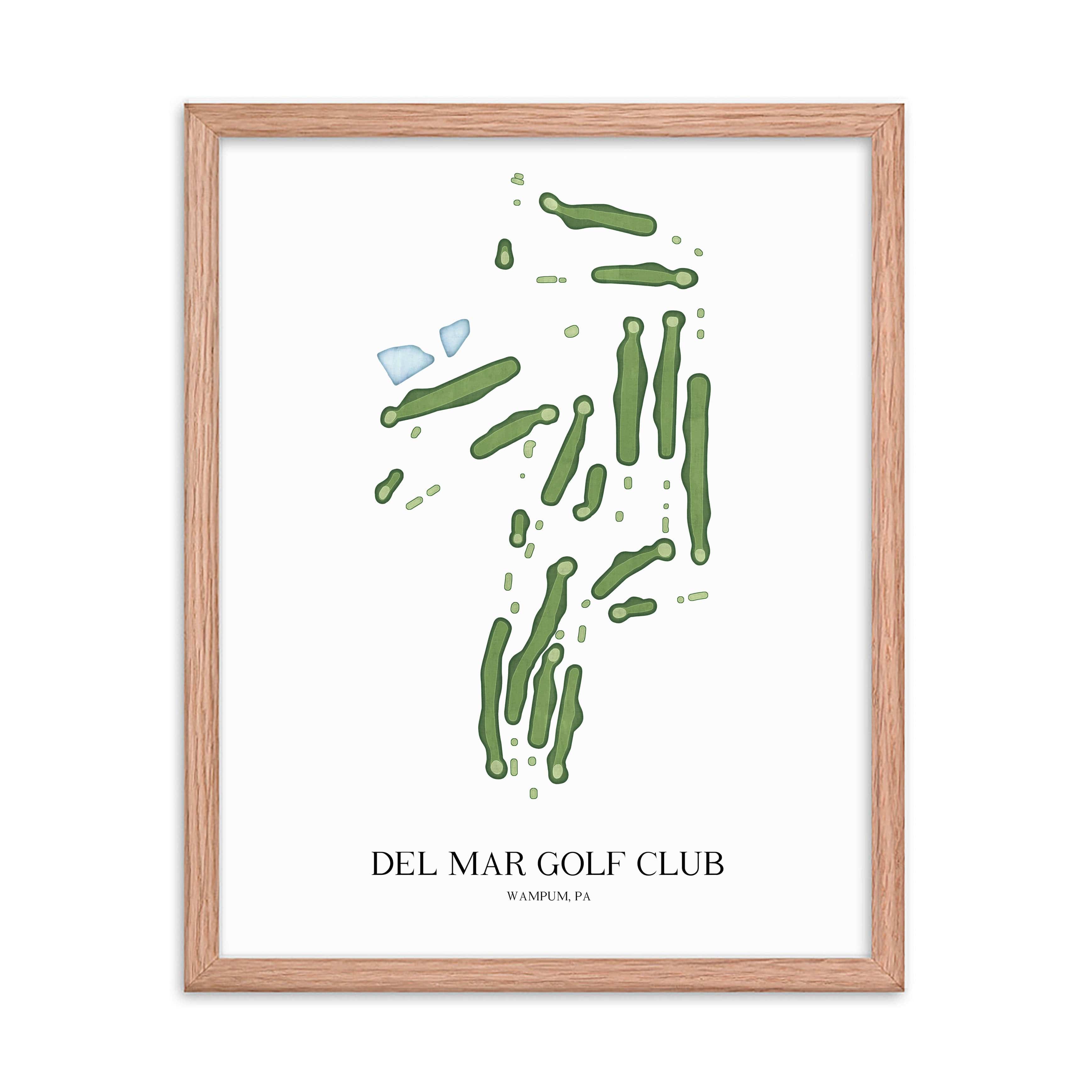 The 19th Hole Golf Shop - Golf Course Prints - Del Mar Golf Club Golf Course Map Golf Map