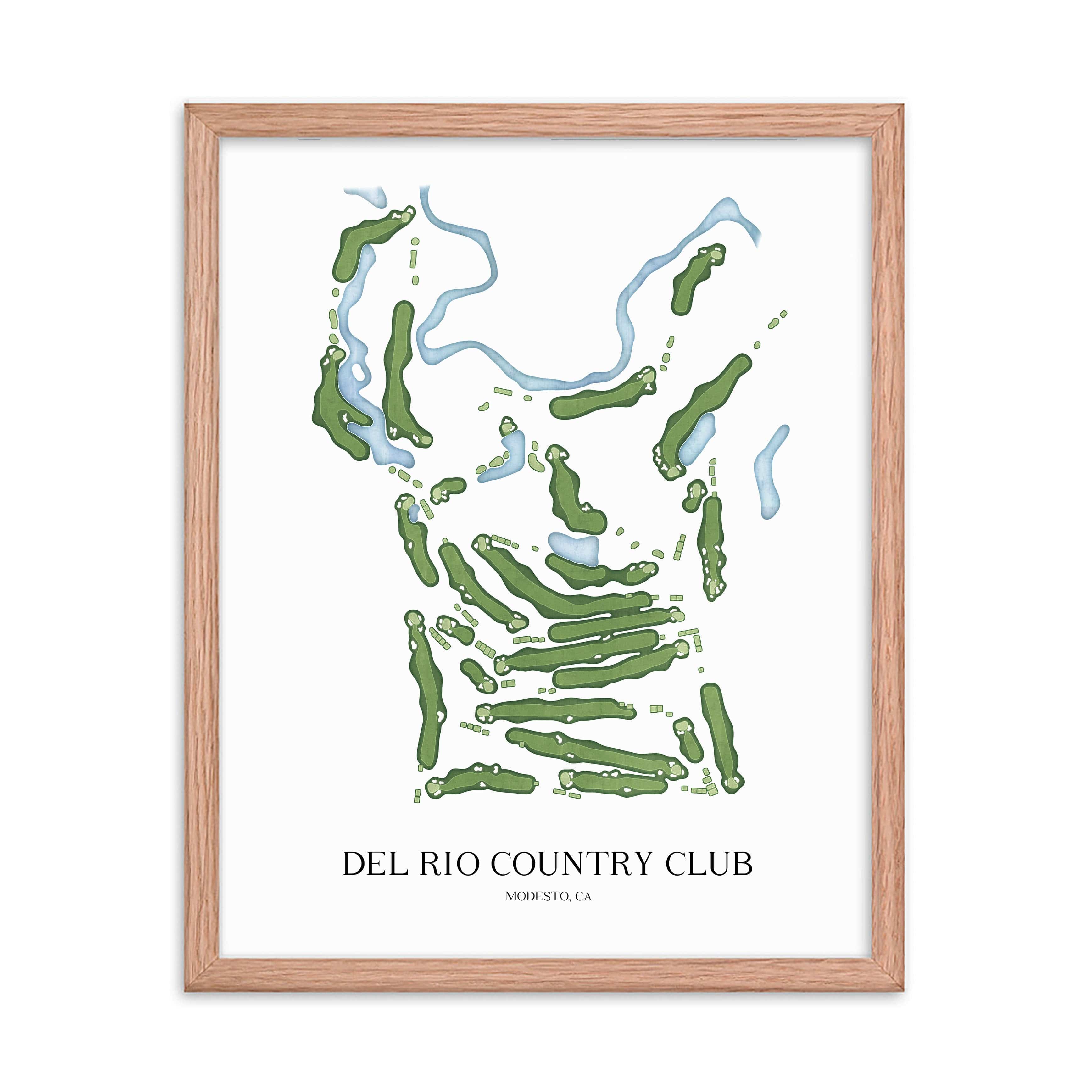 The 19th Hole Golf Shop - Golf Course Prints - Del Rio Country Club Golf Course Map Golf Map