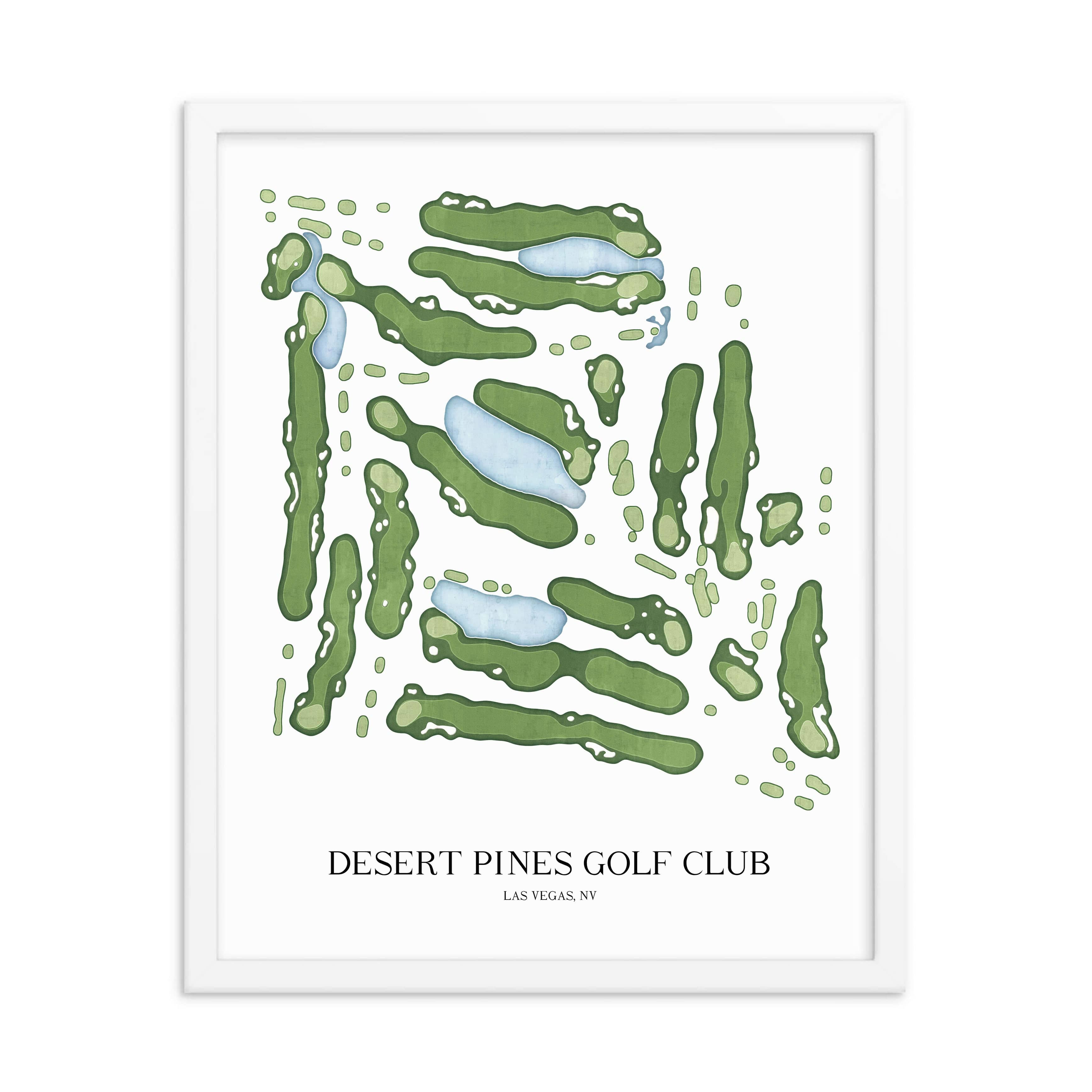 The 19th Hole Golf Shop - Golf Course Prints - Desert Pines Golf Club Golf Course Map Golf Map