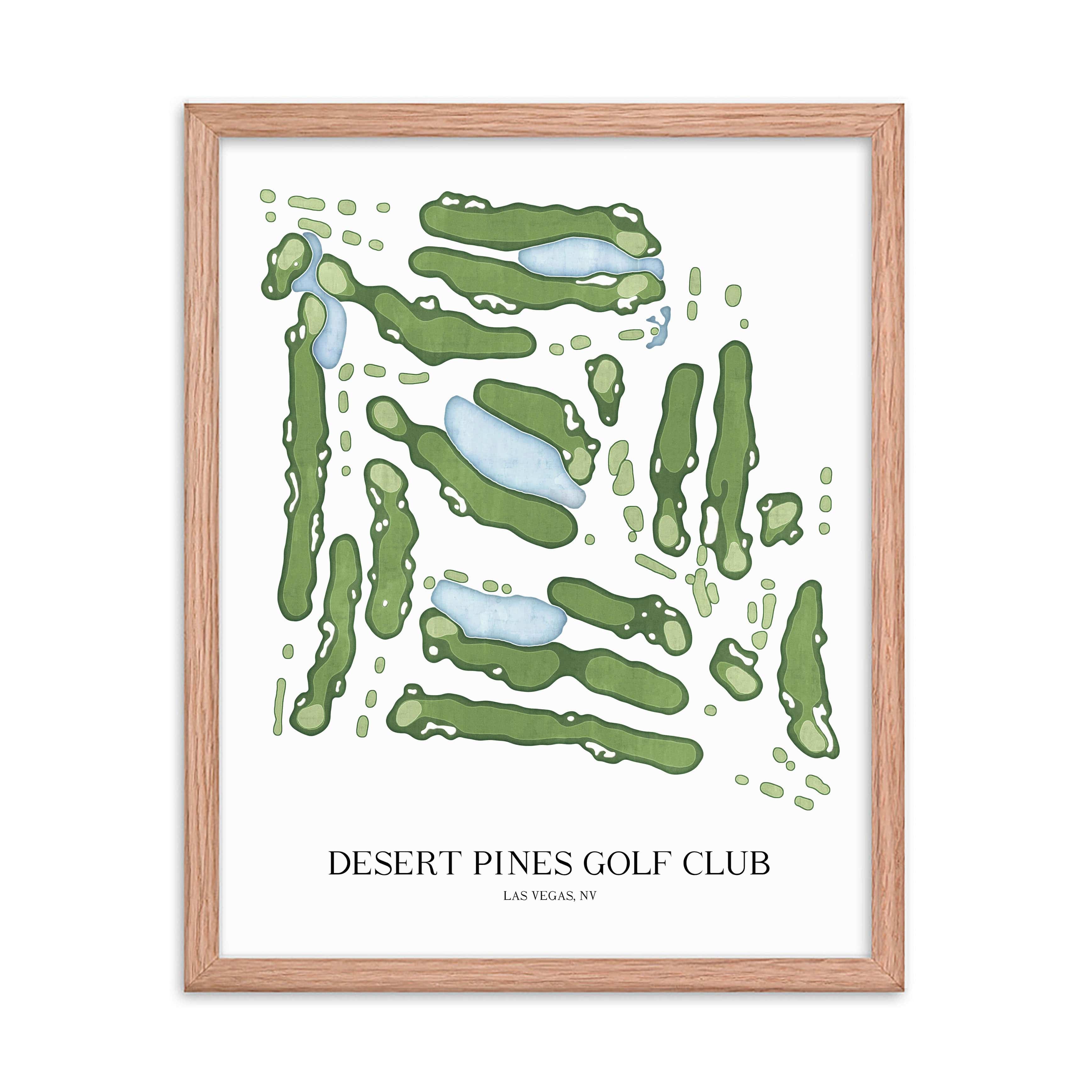 The 19th Hole Golf Shop - Golf Course Prints - Desert Pines Golf Club Golf Course Map Golf Map