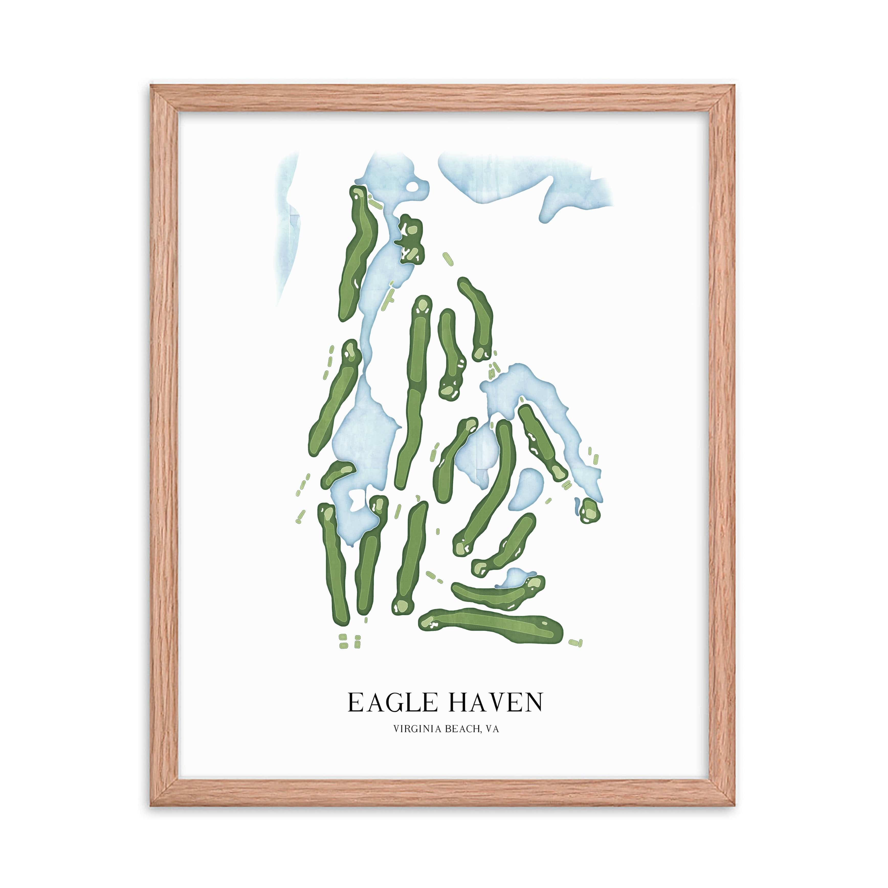 The 19th Hole Golf Shop - Golf Course Prints - Eagle Haven Golf Course Map Golf Map