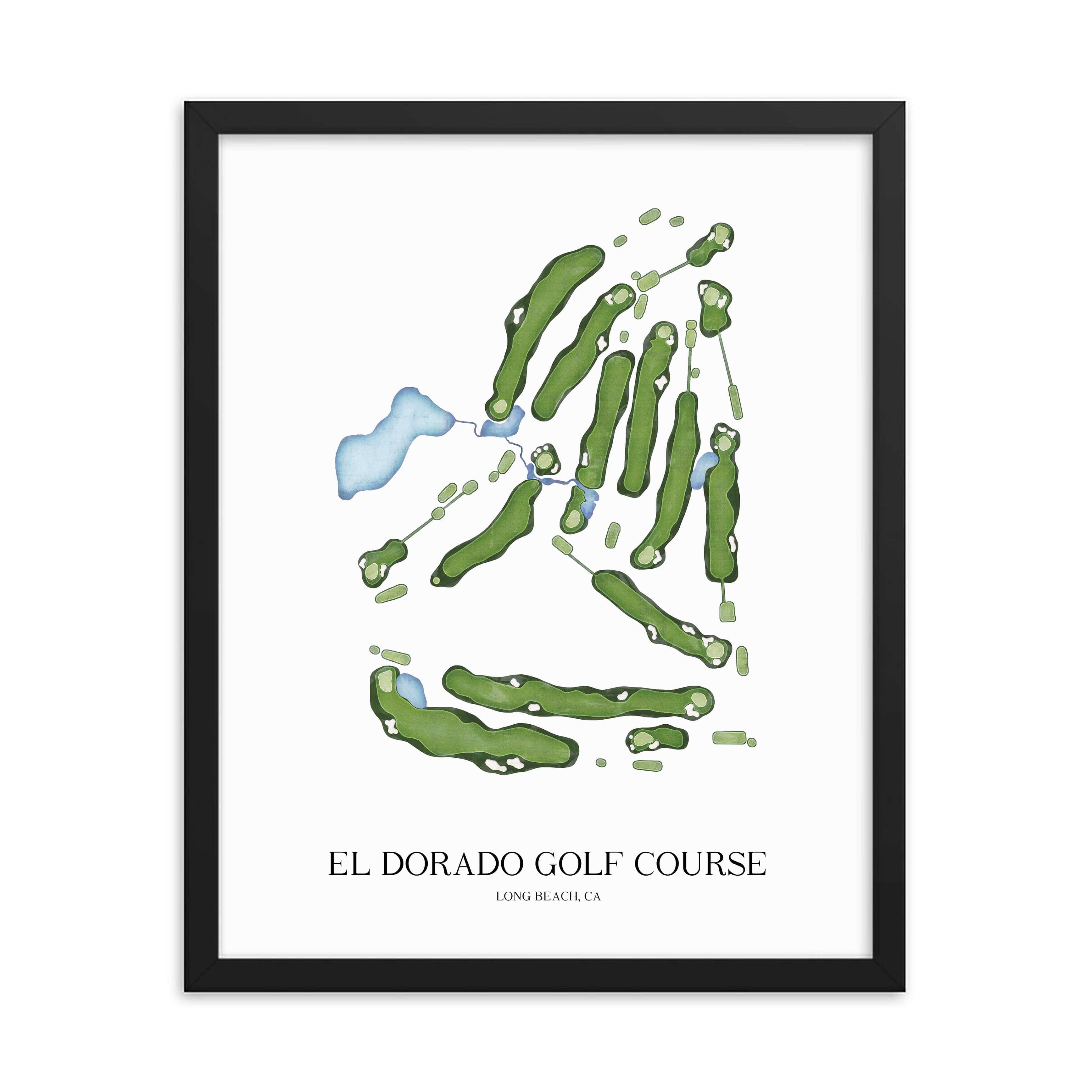 The 19th Hole Golf Shop - Golf Course Prints - El Dorado Golf Course Golf Course Map Golf Map