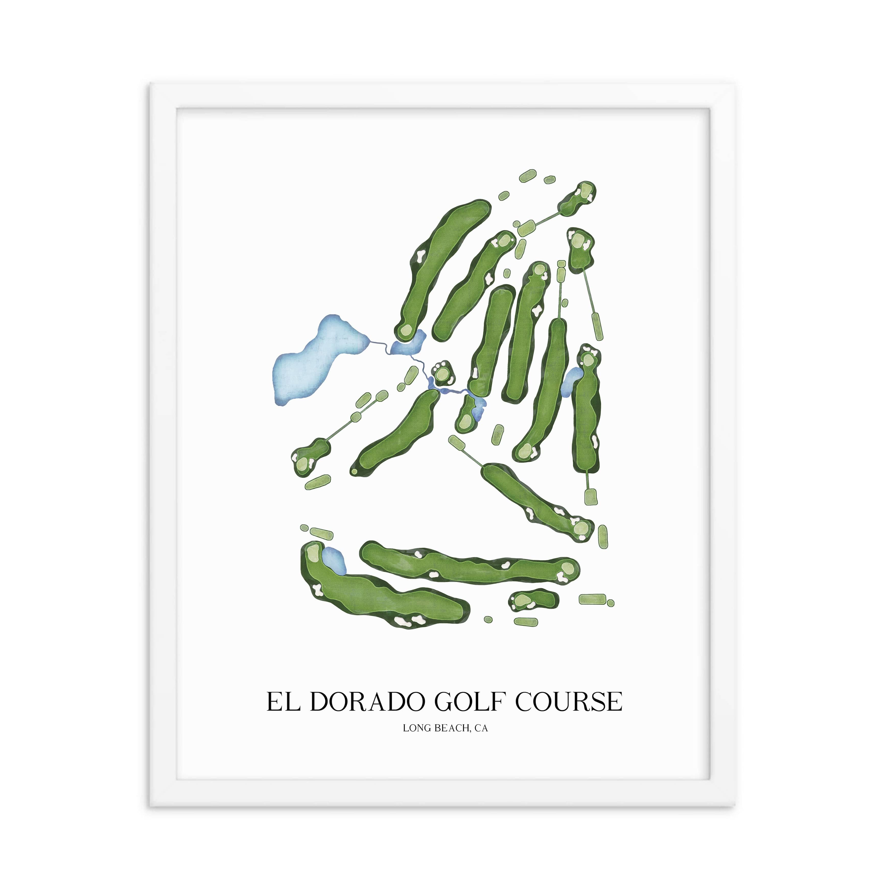 The 19th Hole Golf Shop - Golf Course Prints - El Dorado Golf Course Golf Course Map Golf Map