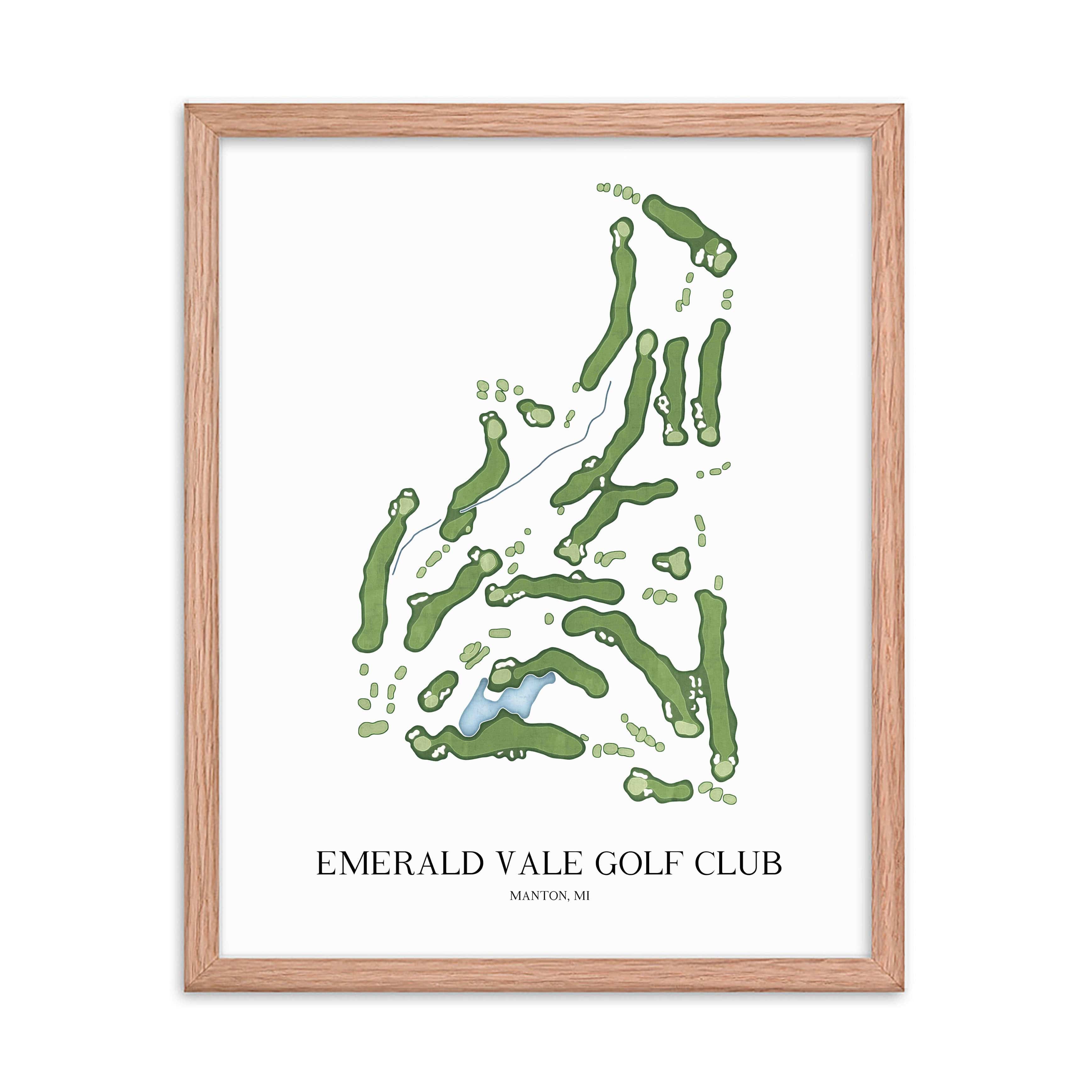 The 19th Hole Golf Shop - Golf Course Prints - Emerald Vale Golf Club Golf Course Map Golf Map