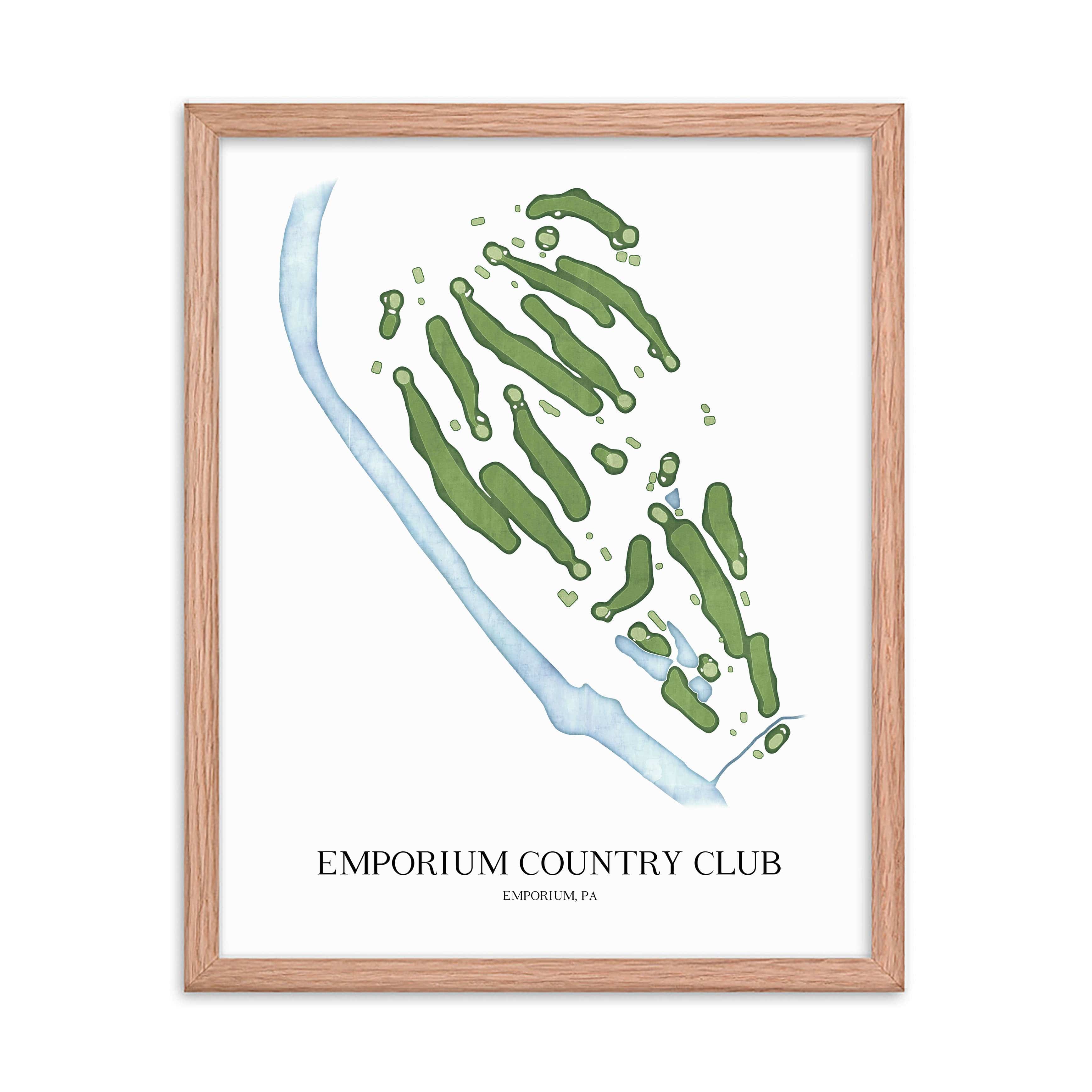 The 19th Hole Golf Shop - Golf Course Prints - Emporium Country Club Golf Course Map Golf Map