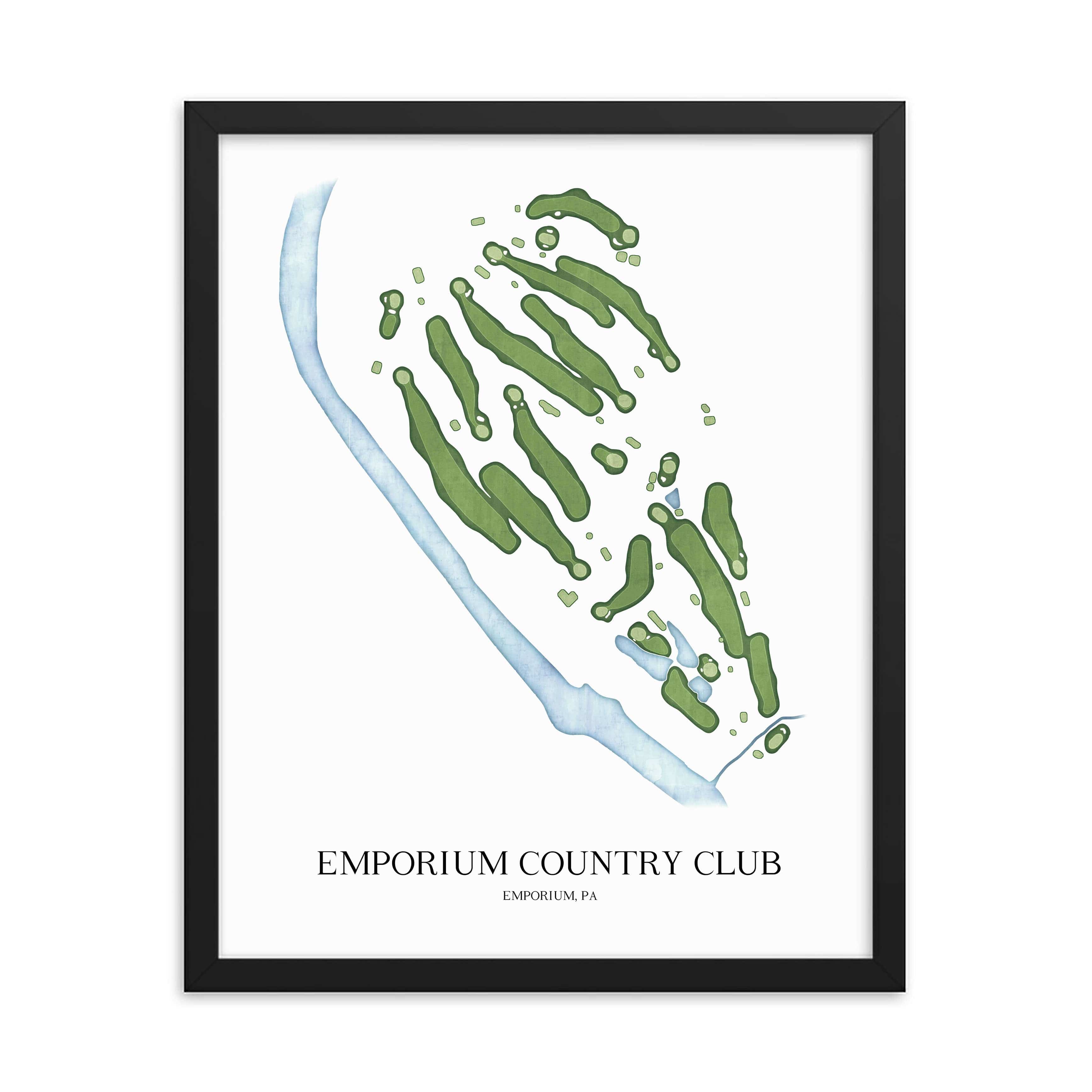 The 19th Hole Golf Shop - Golf Course Prints - Emporium Country Club Golf Course Map Golf Map