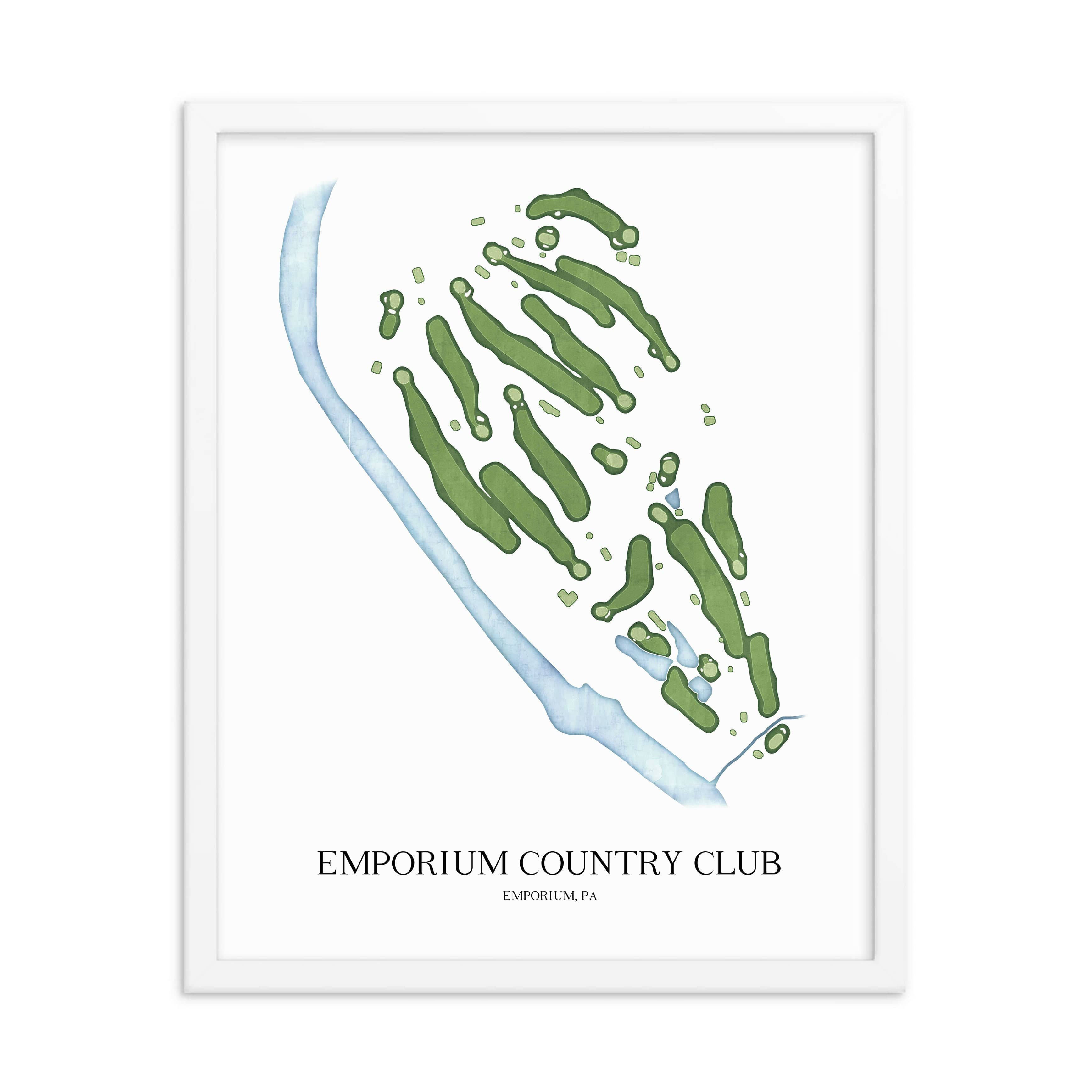 The 19th Hole Golf Shop - Golf Course Prints - Emporium Country Club Golf Course Map Golf Map