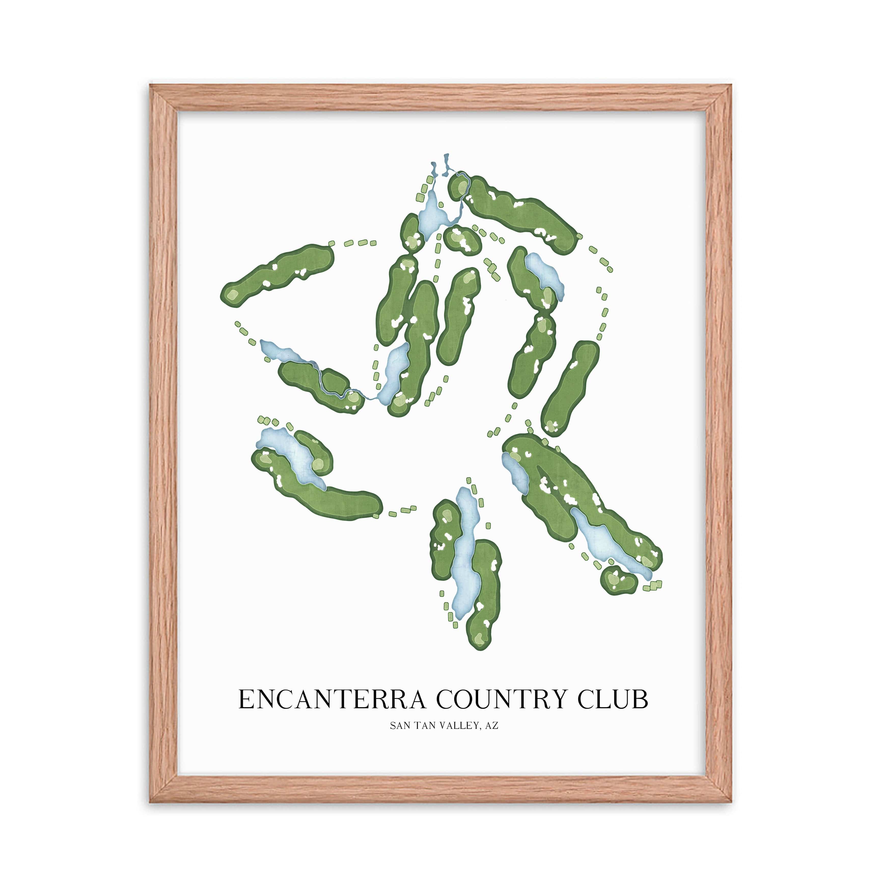 The 19th Hole Golf Shop - Golf Course Prints - Encanterra Country Club Golf Course Map Golf Map