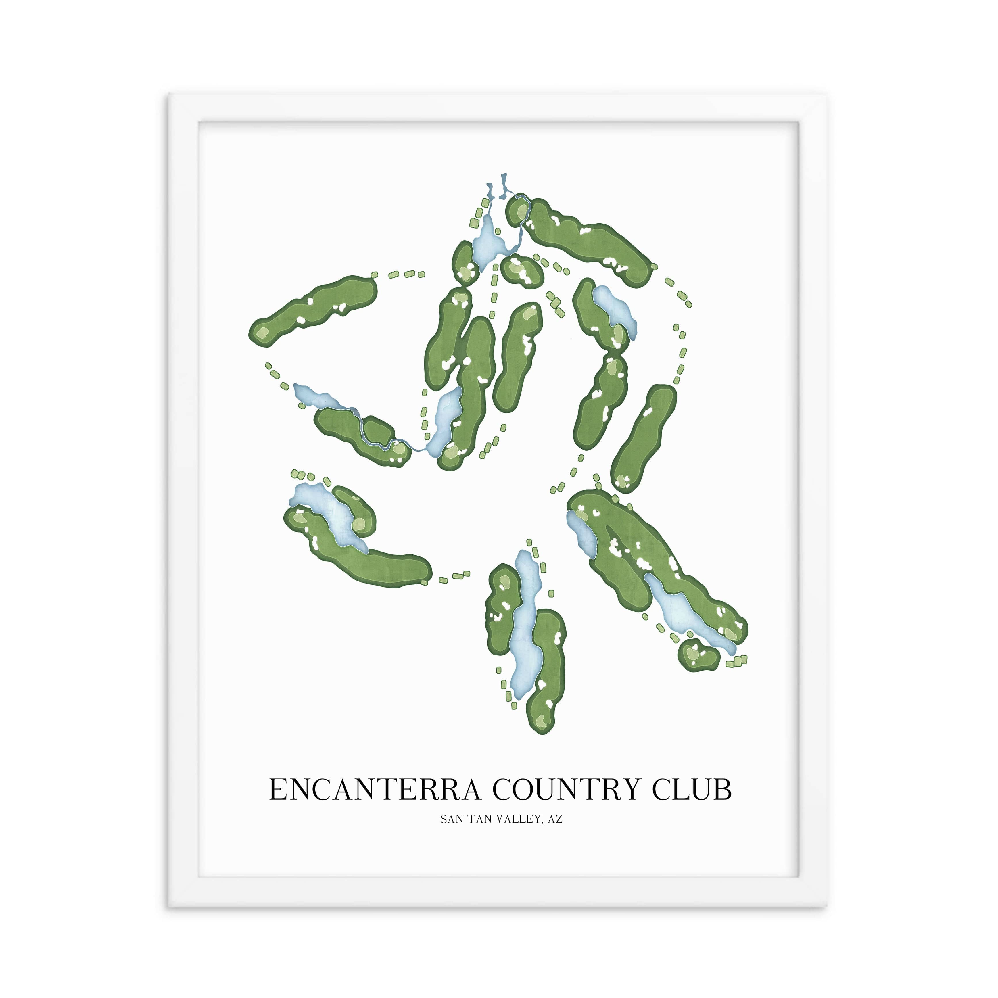 The 19th Hole Golf Shop - Golf Course Prints - Encanterra Country Club Golf Course Map Golf Map
