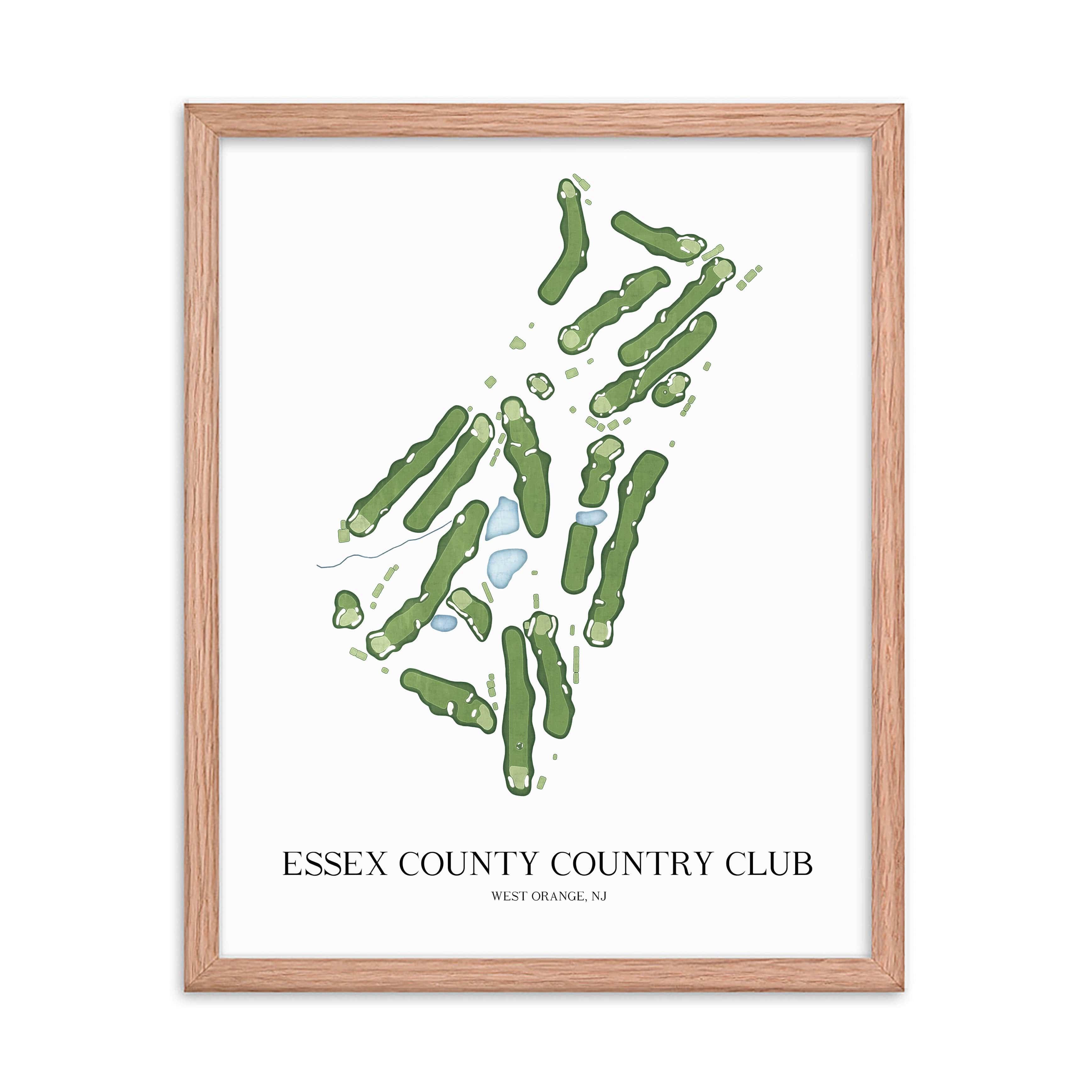 The 19th Hole Golf Shop - Golf Course Prints - Essex County Country Club Golf Course Map Golf Map