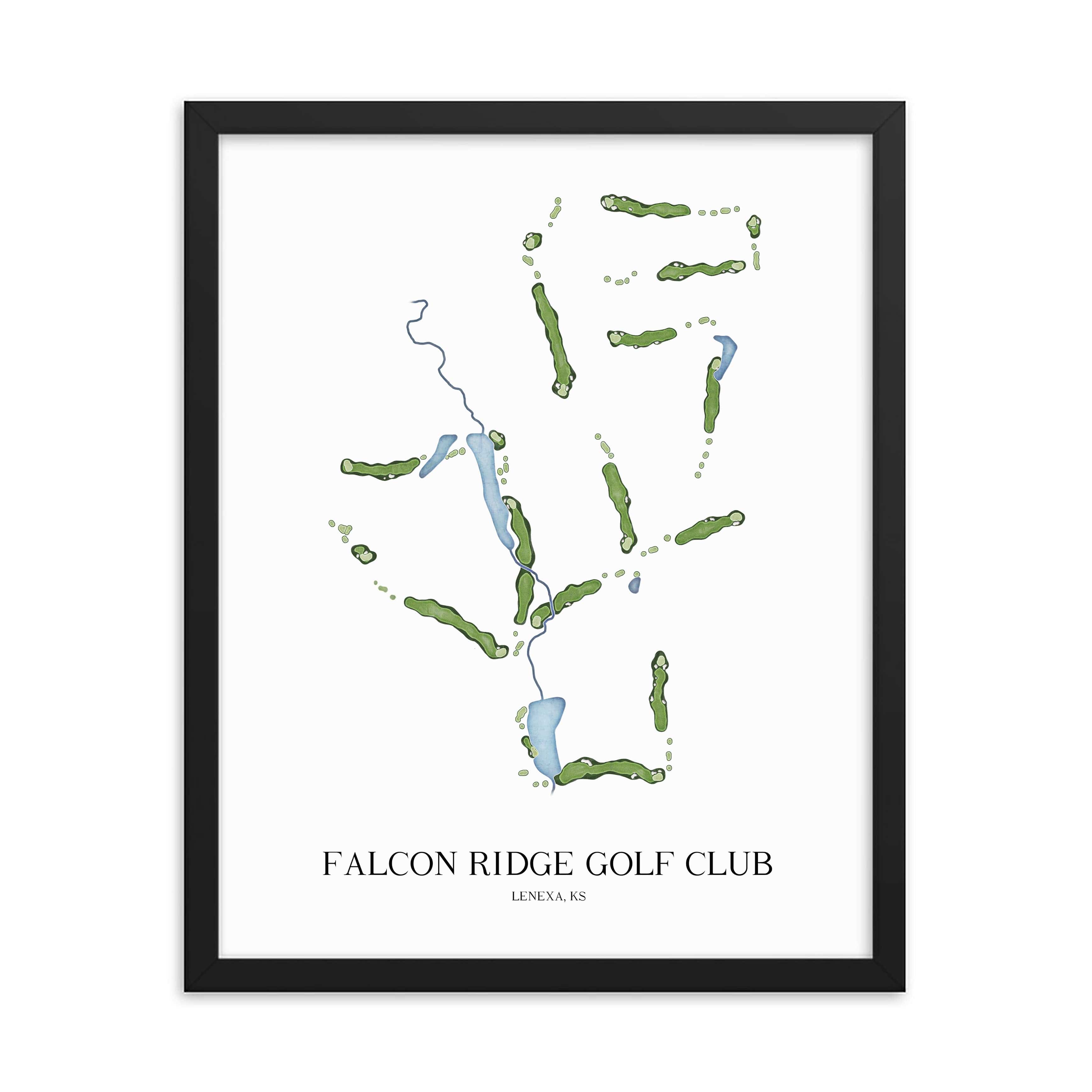 The 19th Hole Golf Shop - Golf Course Prints - Falcon Ridge Golf Club Golf Course Map Golf Map