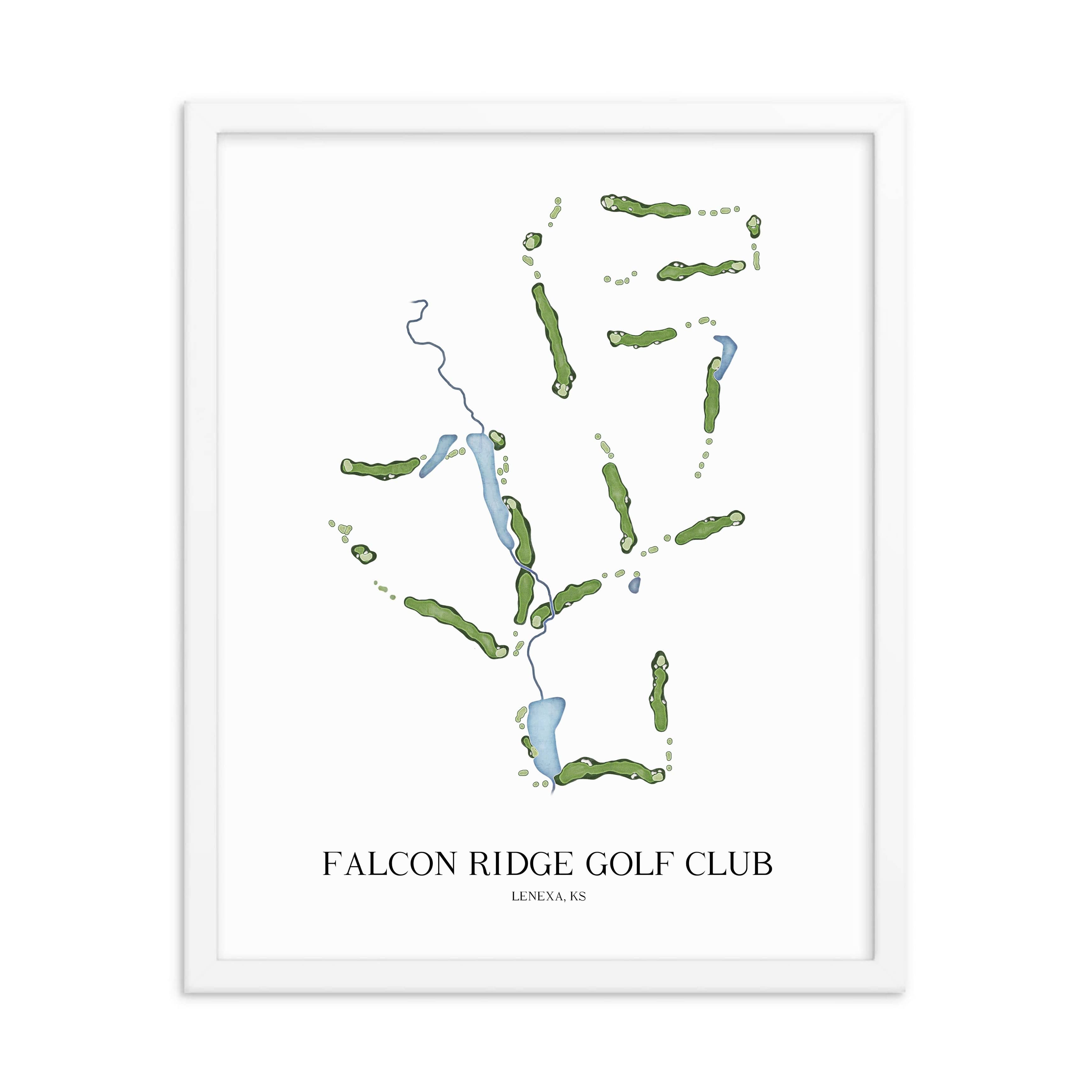 The 19th Hole Golf Shop - Golf Course Prints - Falcon Ridge Golf Club Golf Course Map Golf Map