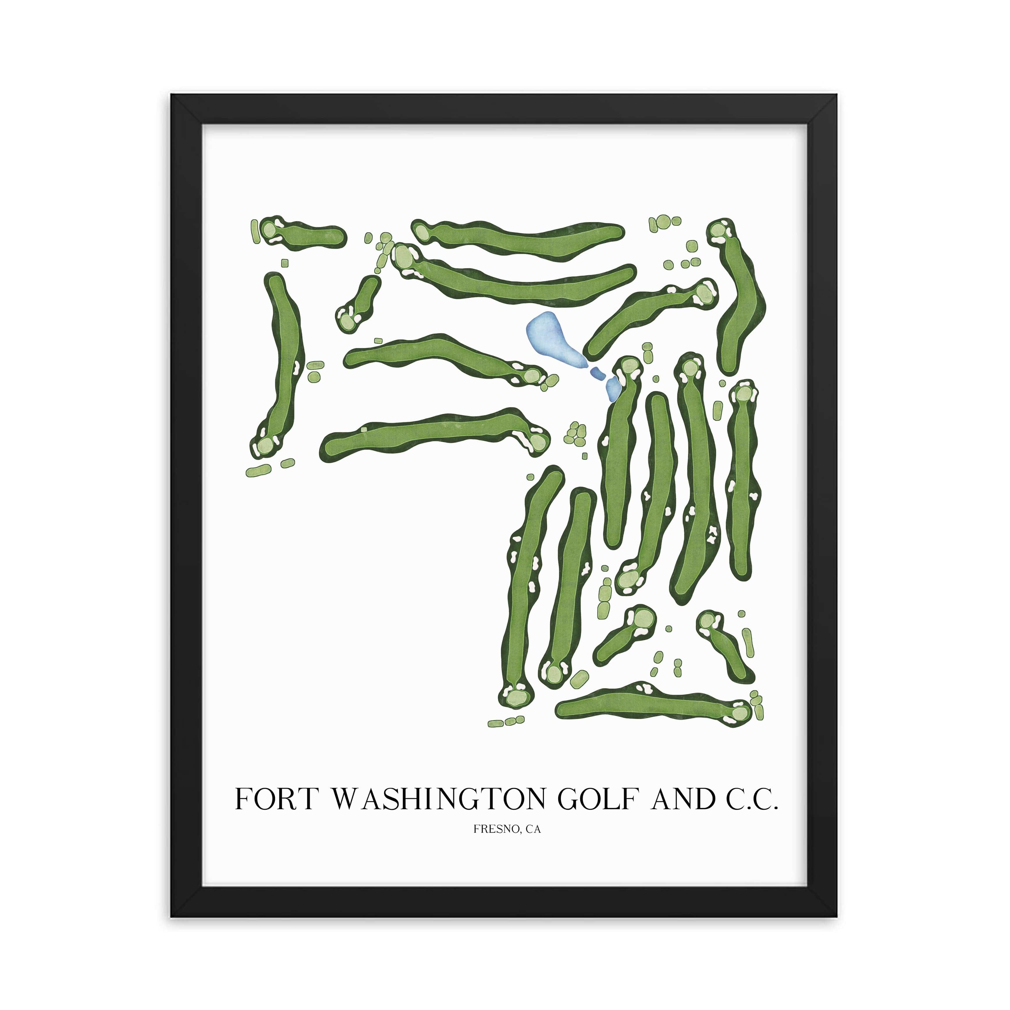 The 19th Hole Golf Shop - Golf Course Prints - Fort Washington Golf and Country Club Golf Course Map Golf Map