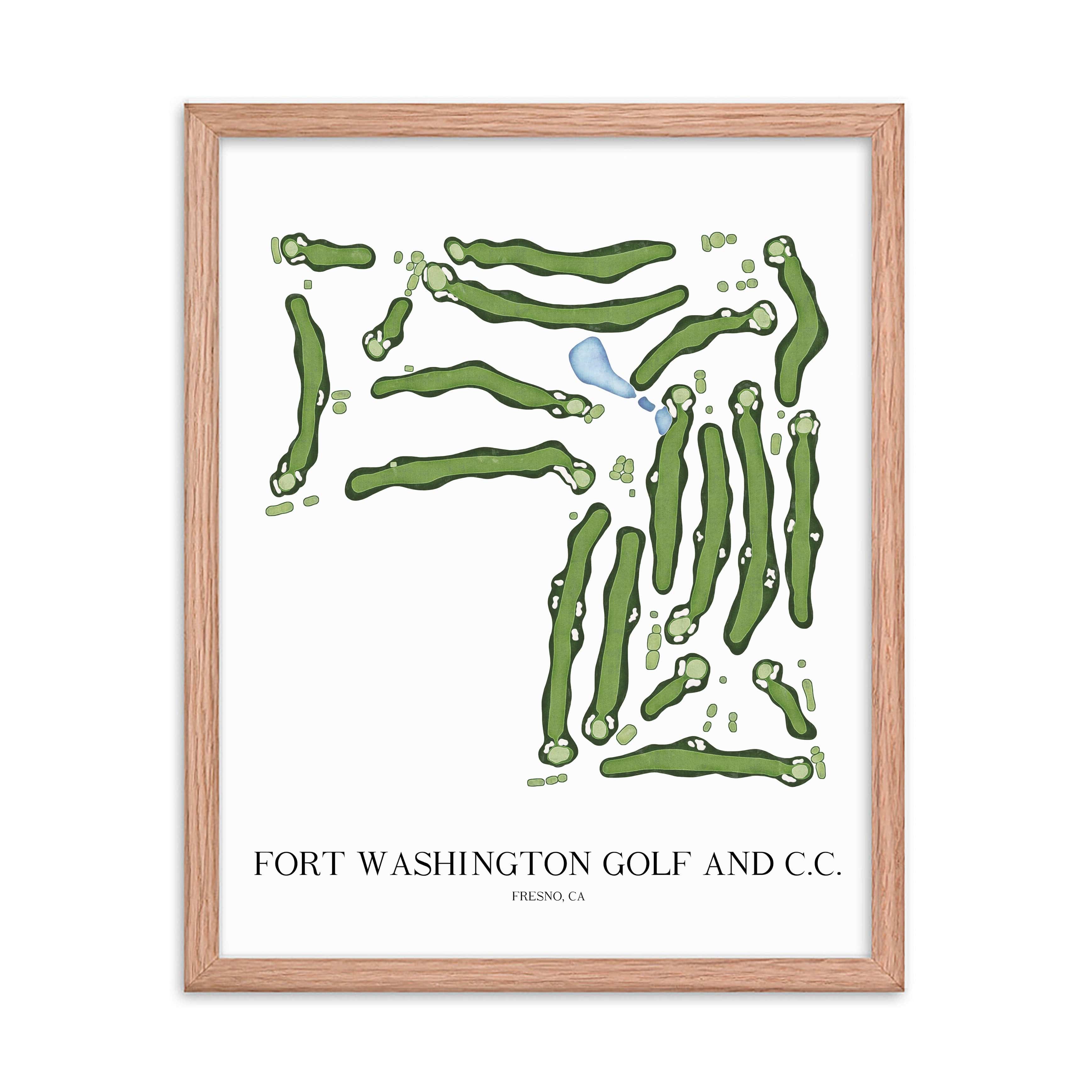 The 19th Hole Golf Shop - Golf Course Prints - Fort Washington Golf and Country Club Golf Course Map Golf Map