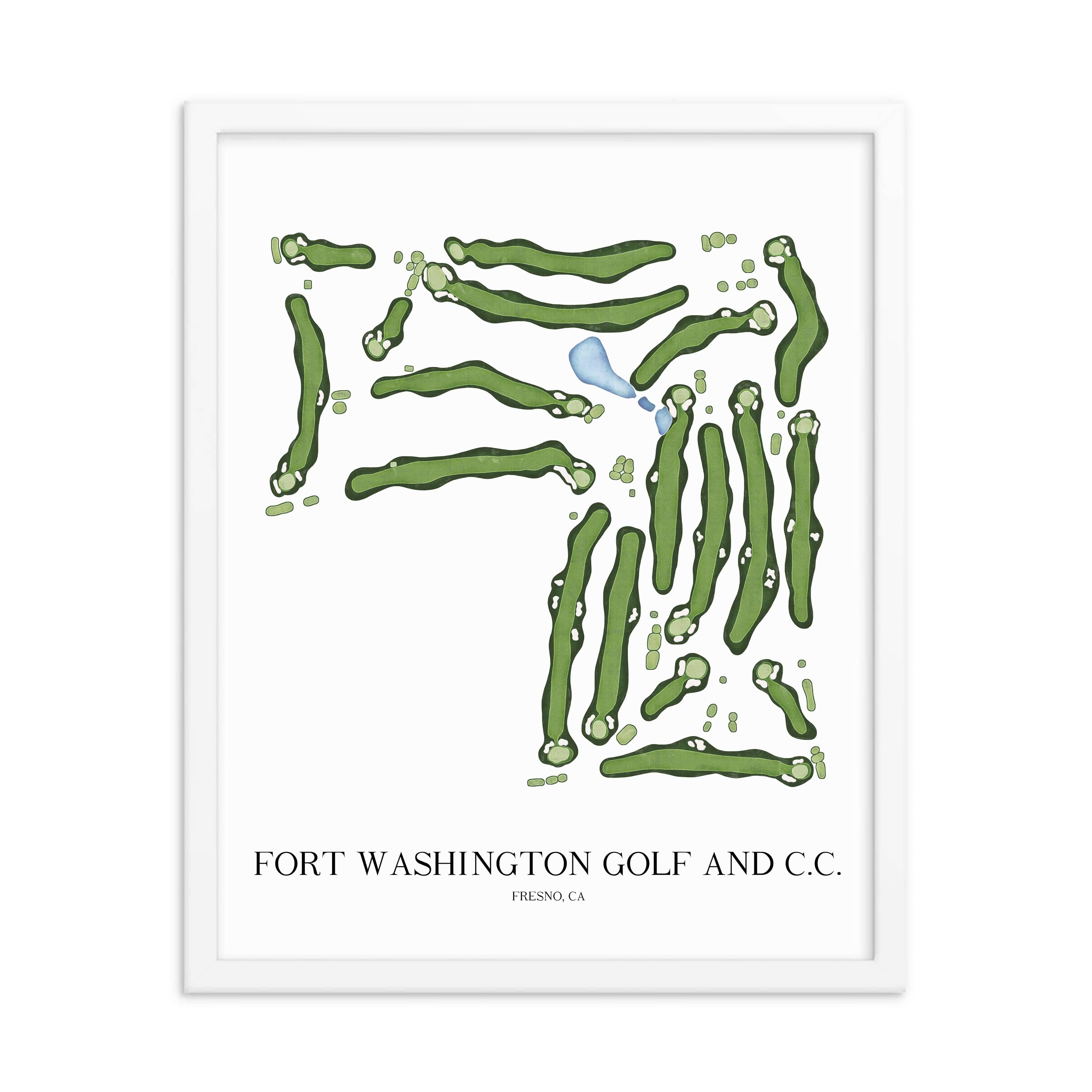 The 19th Hole Golf Shop - Golf Course Prints - Fort Washington Golf and Country Club Golf Course Map Golf Map