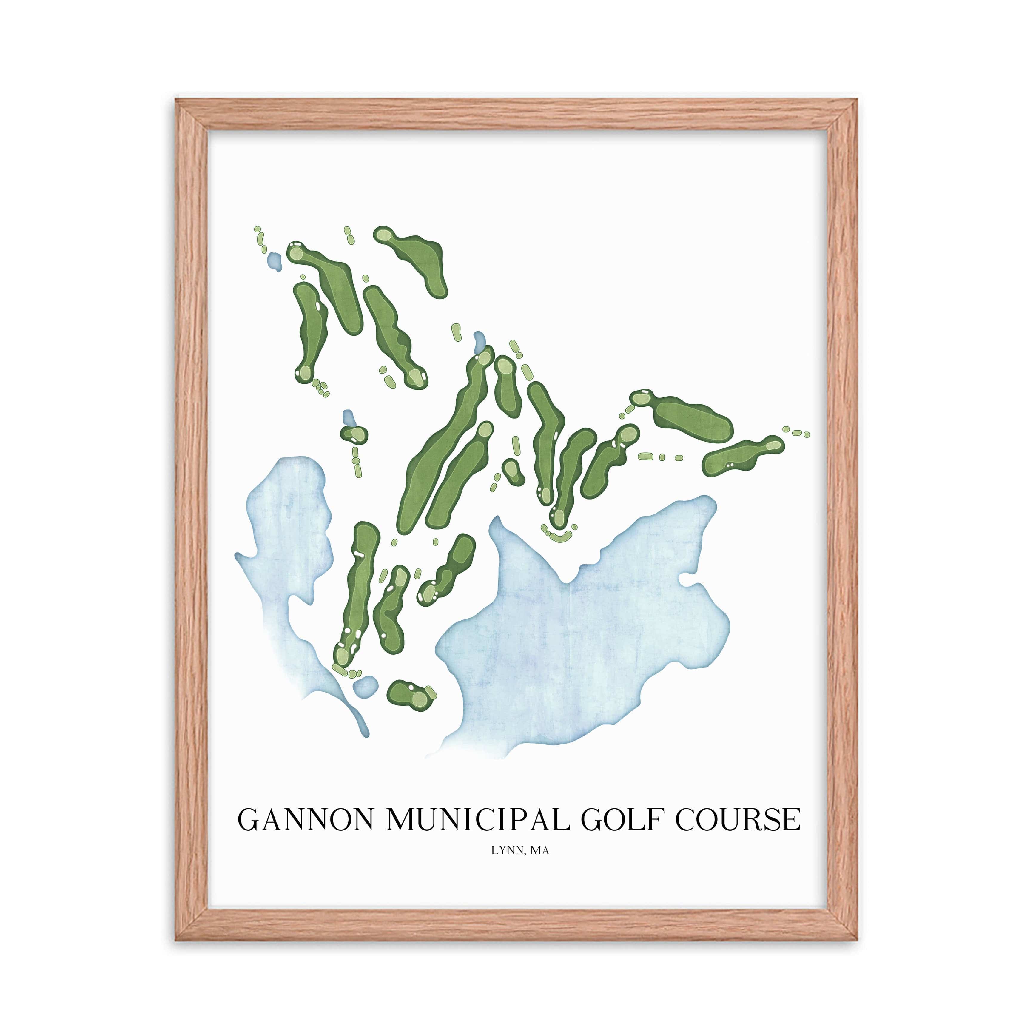The 19th Hole Golf Shop - Golf Course Prints - Gannon Municipal Golf Course Golf Course Map Golf Map
