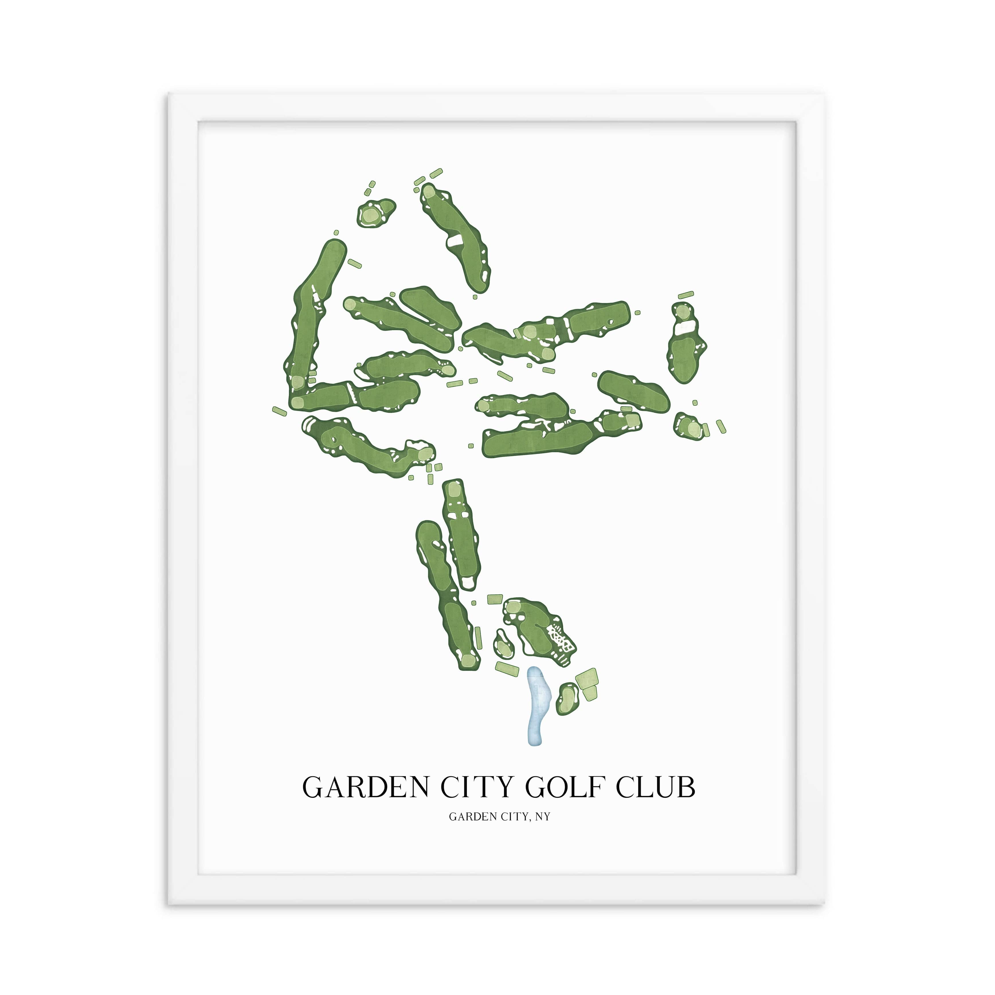 The 19th Hole Golf Shop - Golf Course Prints - Garden City Golf Club Golf Course Map Golf Map