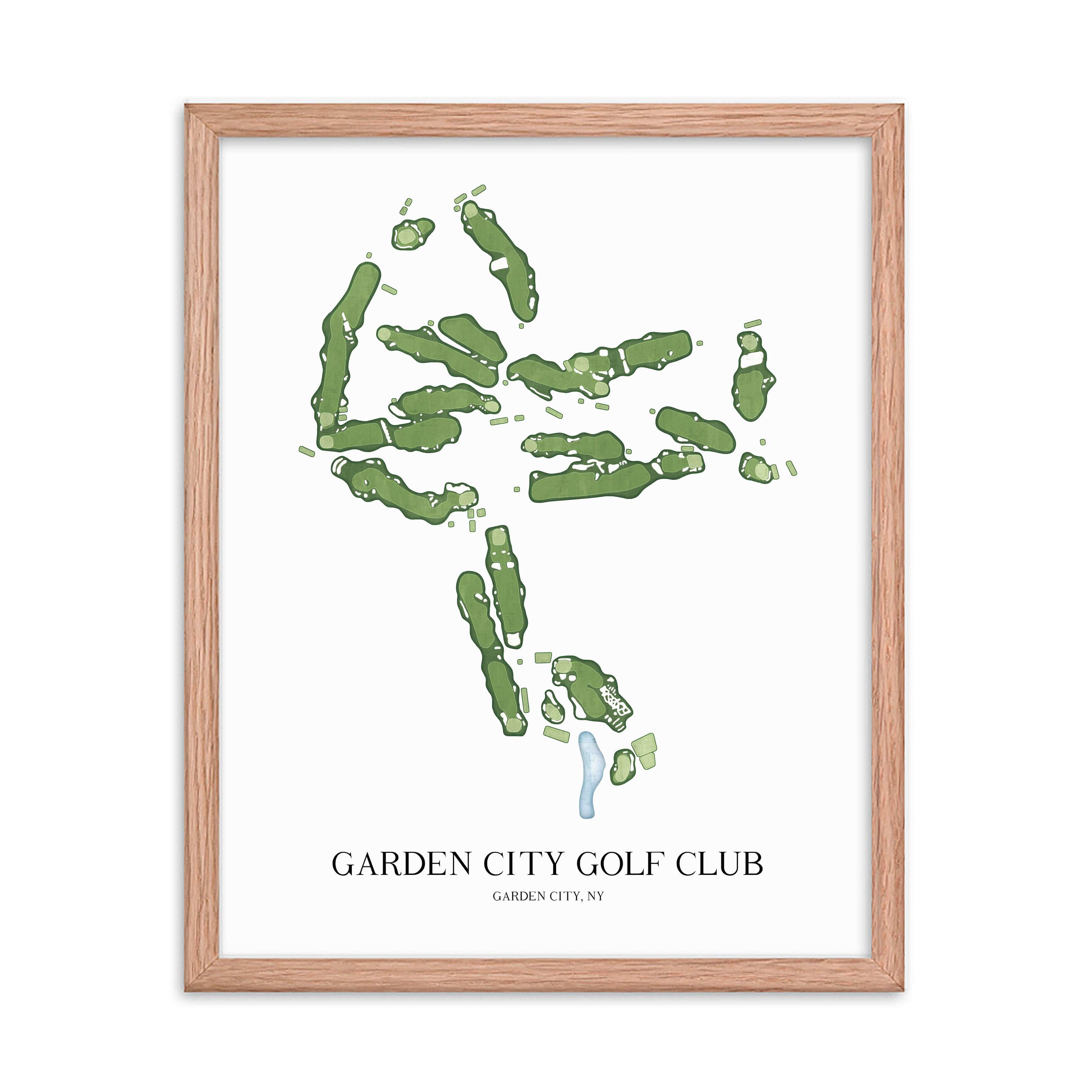 The 19th Hole Golf Shop - Golf Course Prints - Garden City Golf Club Golf Course Map Golf Map