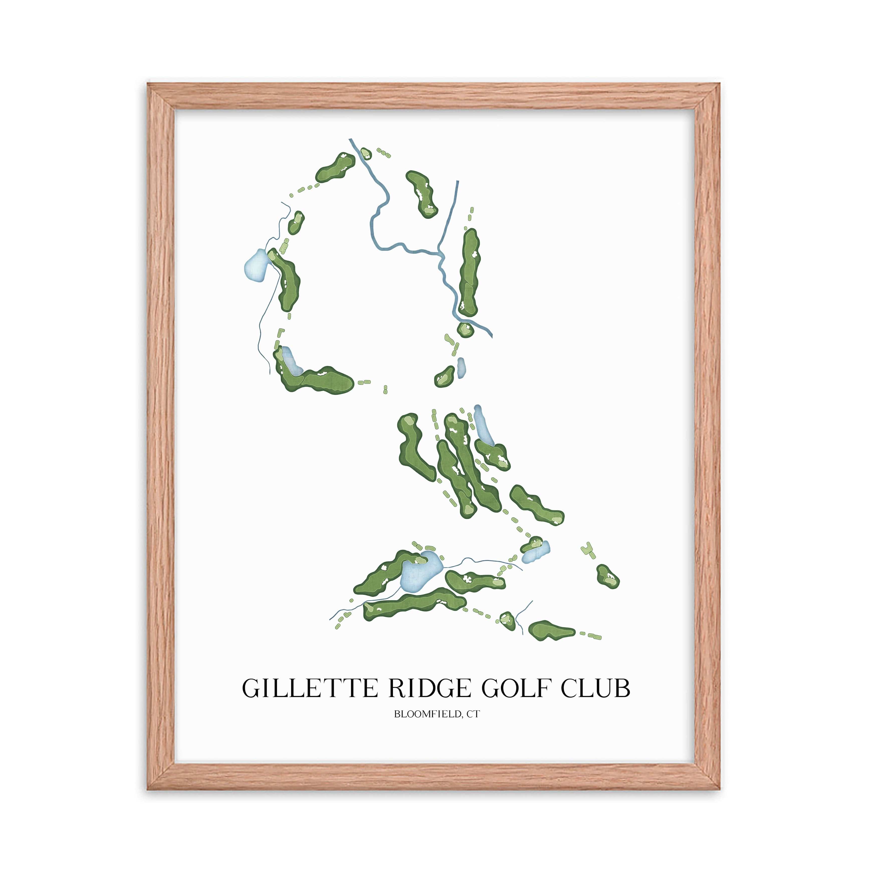 The 19th Hole Golf Shop - Golf Course Prints - Gillette Ridge Golf Club Golf Course Map Golf Map