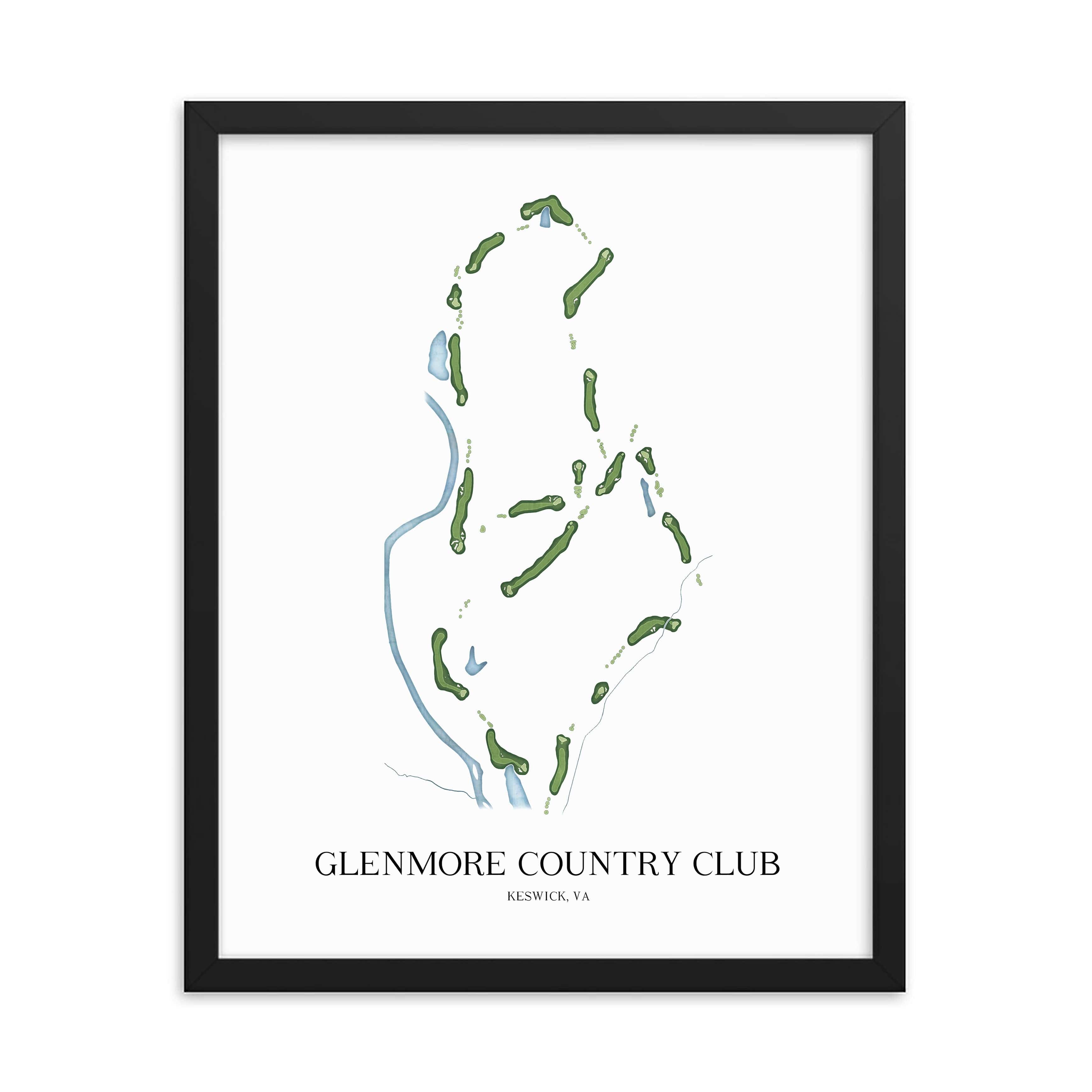 The 19th Hole Golf Shop - Golf Course Prints - Glenmore Country Club Golf Course Map Golf Map