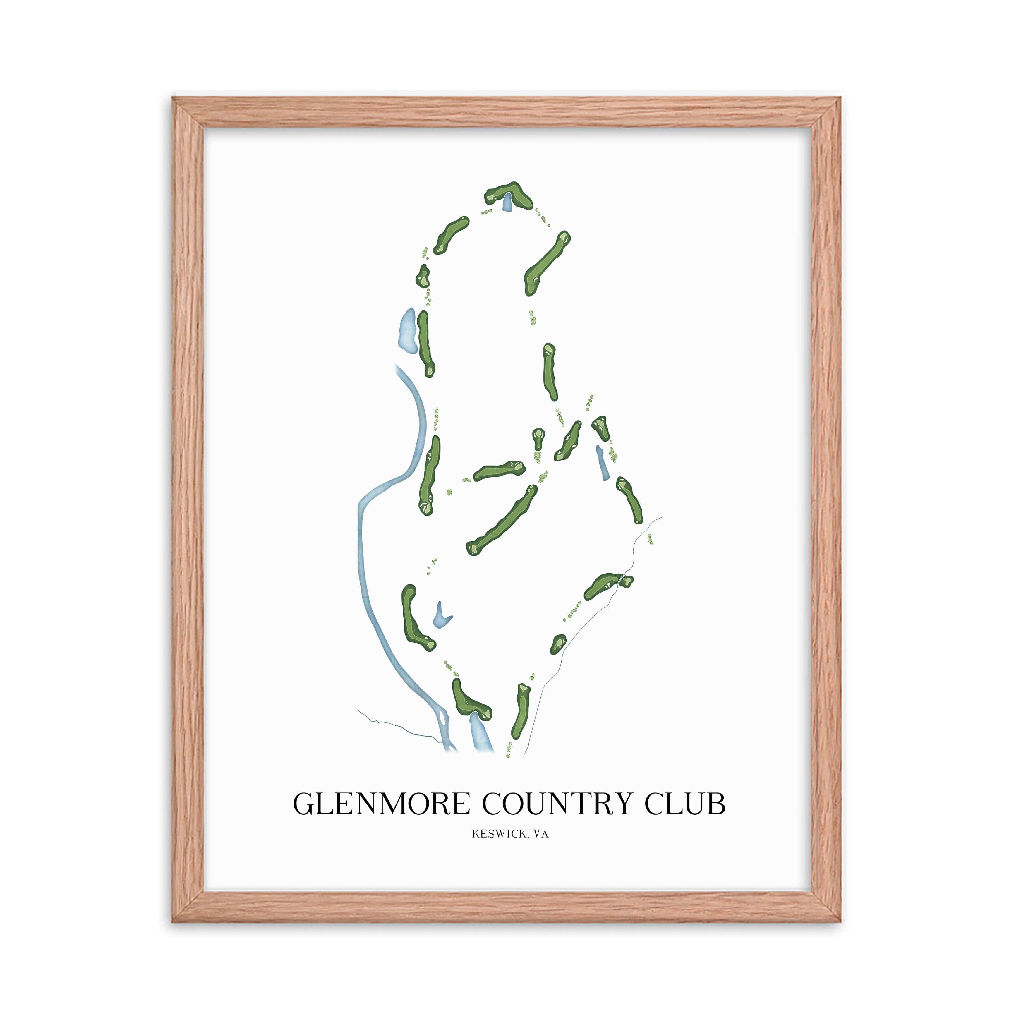 The 19th Hole Golf Shop - Golf Course Prints - Glenmore Country Club Golf Course Map Golf Map
