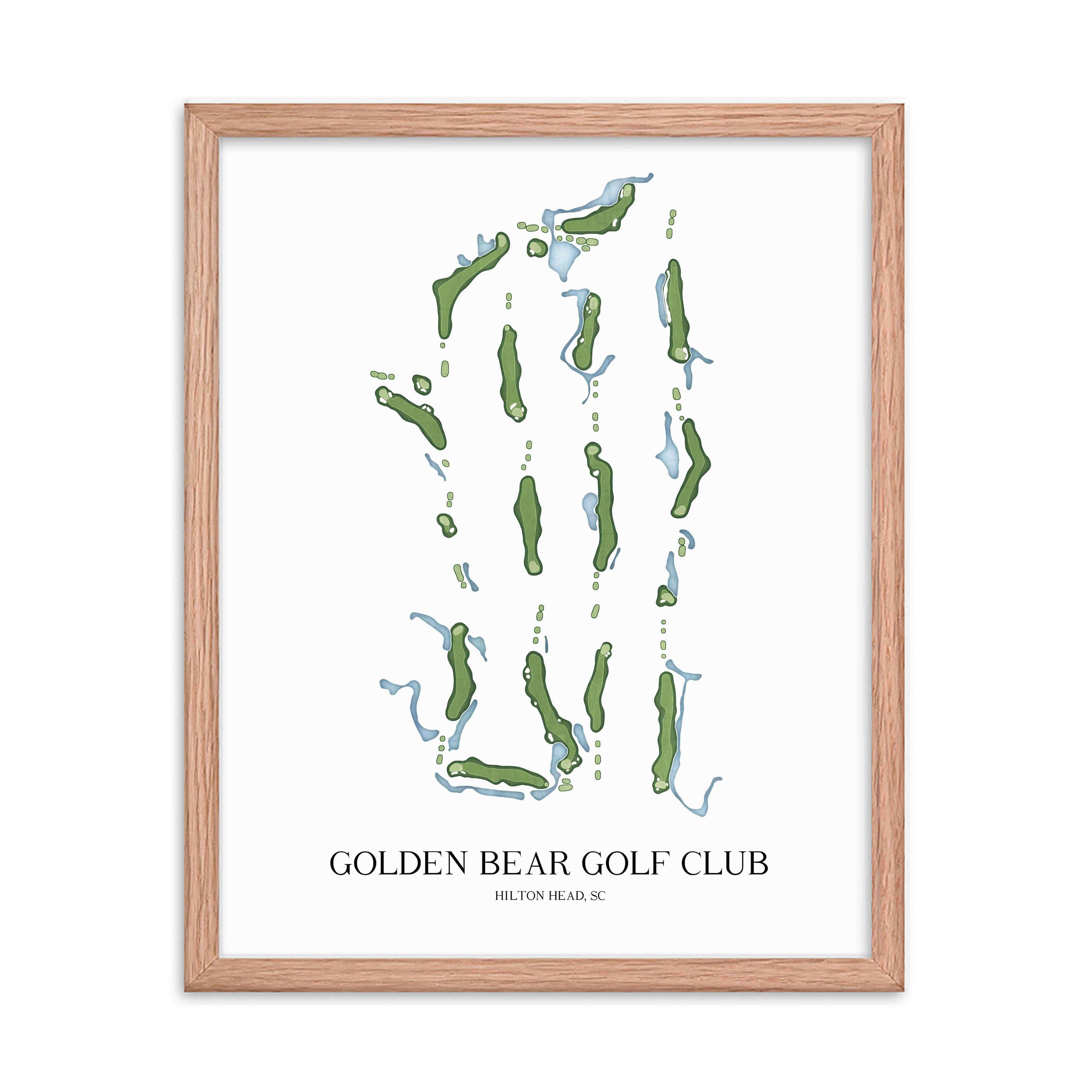 The 19th Hole Golf Shop - Golf Course Prints - Golden Bear Golf Club Golf Course Map Golf Map