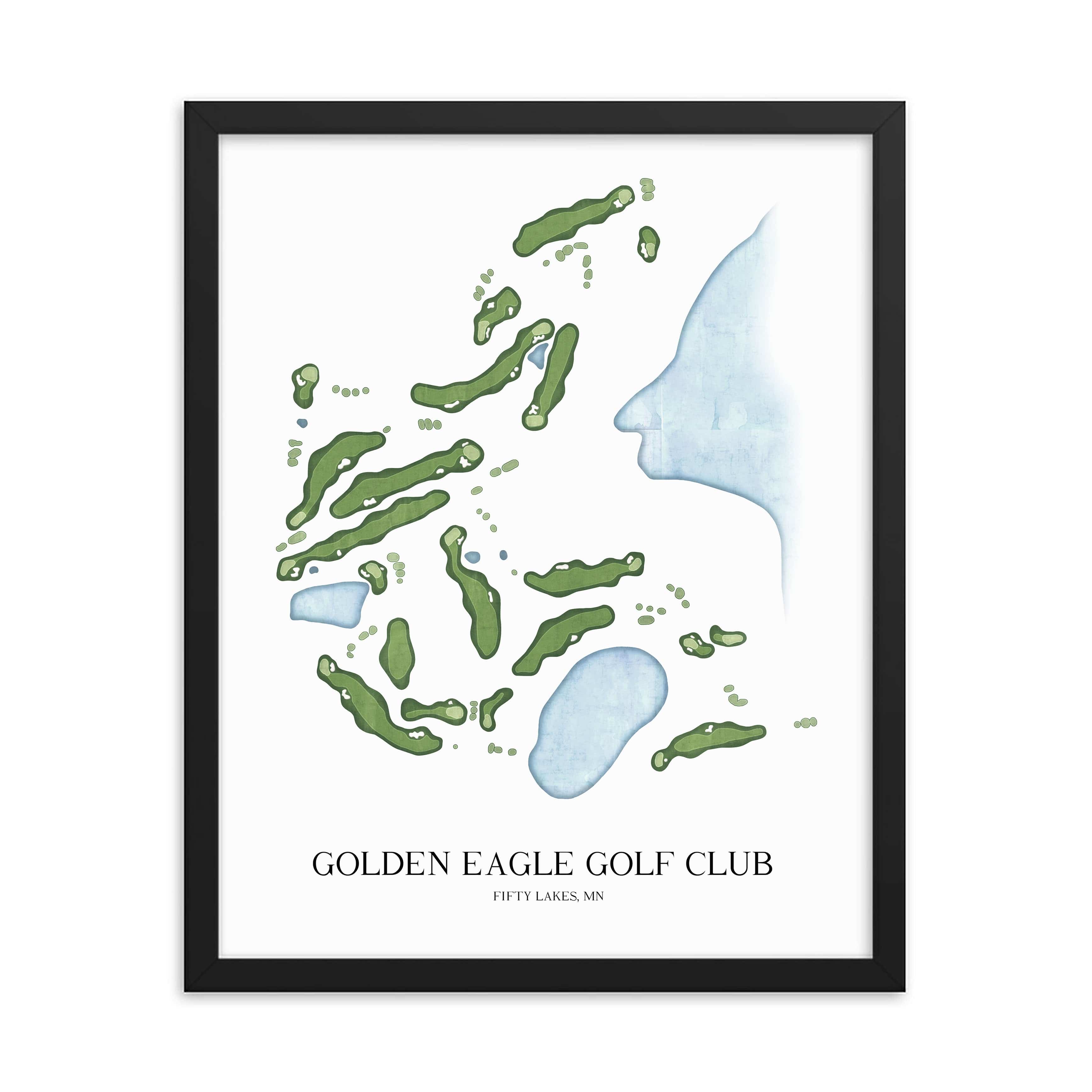 The 19th Hole Golf Shop - Golf Course Prints - Golden Eagle Golf Club Golf Course Map Golf Map