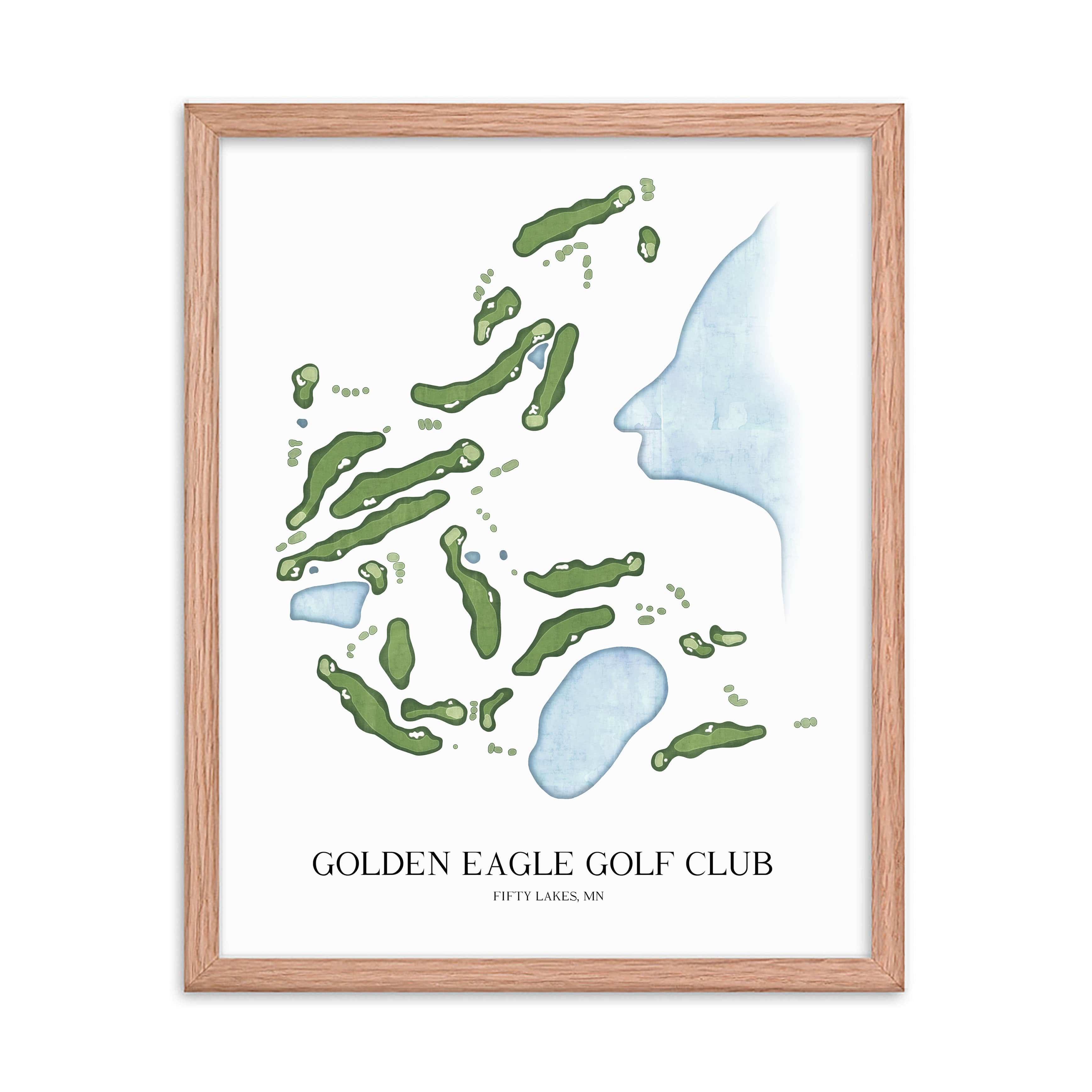 The 19th Hole Golf Shop - Golf Course Prints - Golden Eagle Golf Club Golf Course Map Golf Map