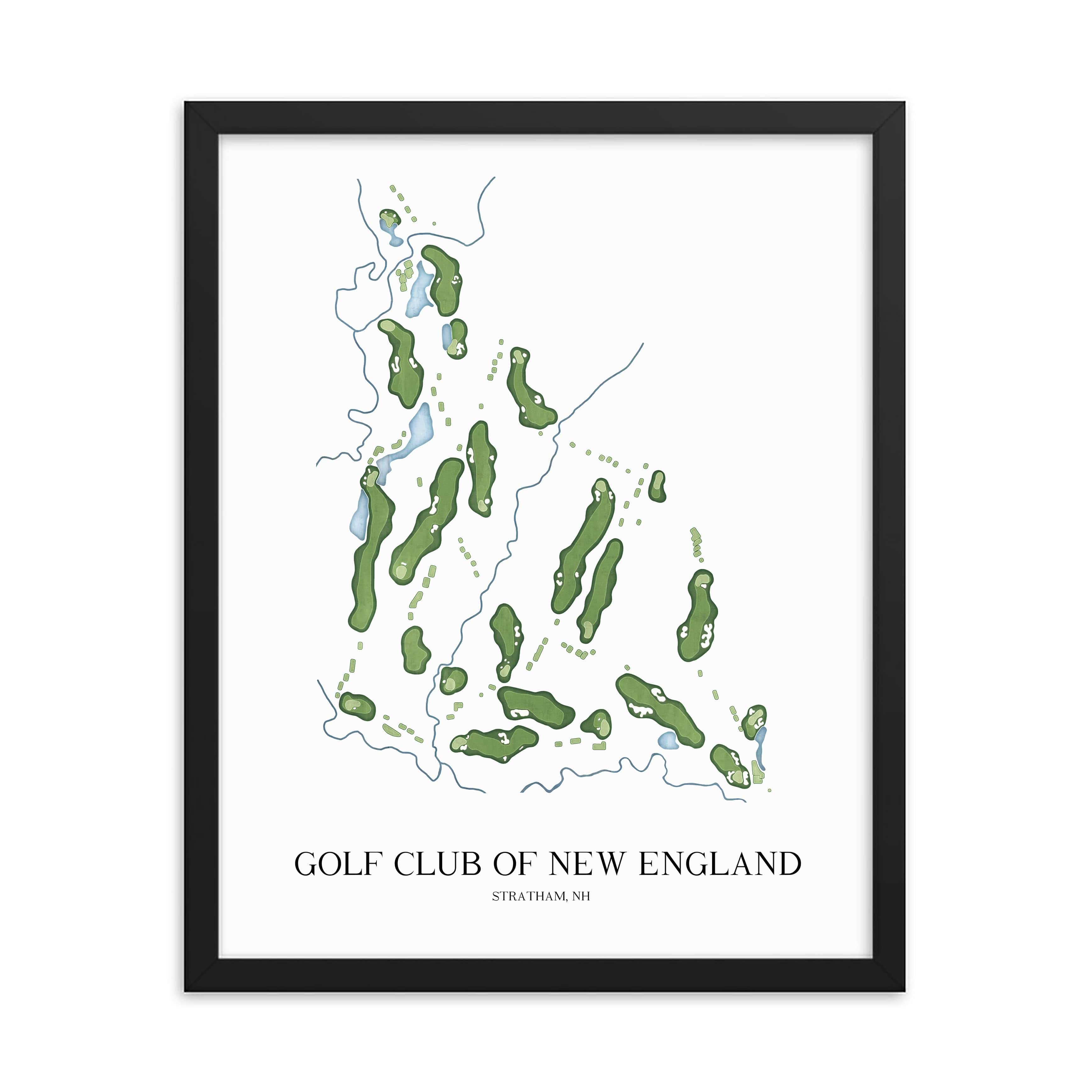 The 19th Hole Golf Shop - Golf Course Prints - Golf Club of New England Golf Course Map Golf Map